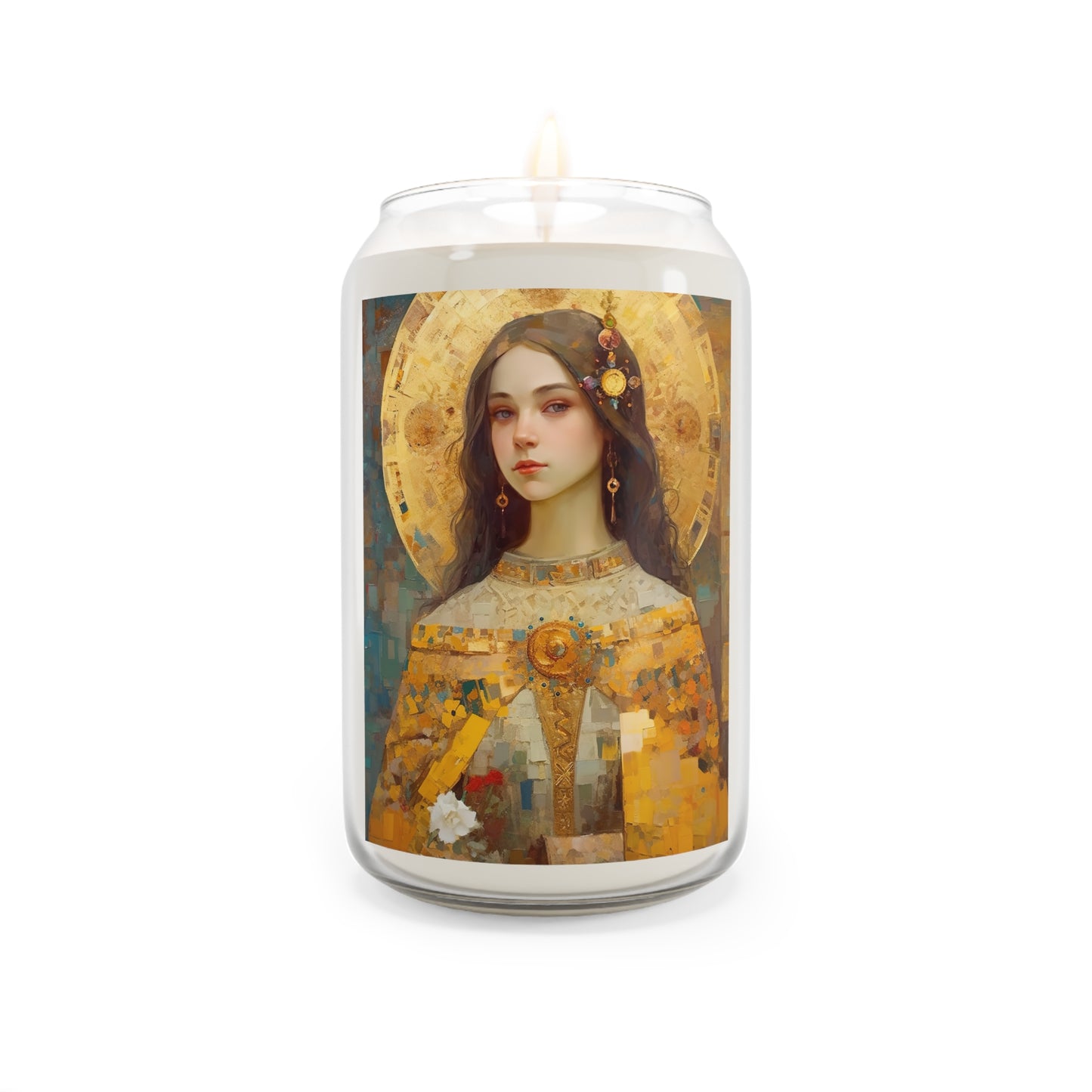 Saint Dymphna - Scented Prayer Candle, 13.75oz - Tall Size - Religious Prayer Candle - Catholic Art