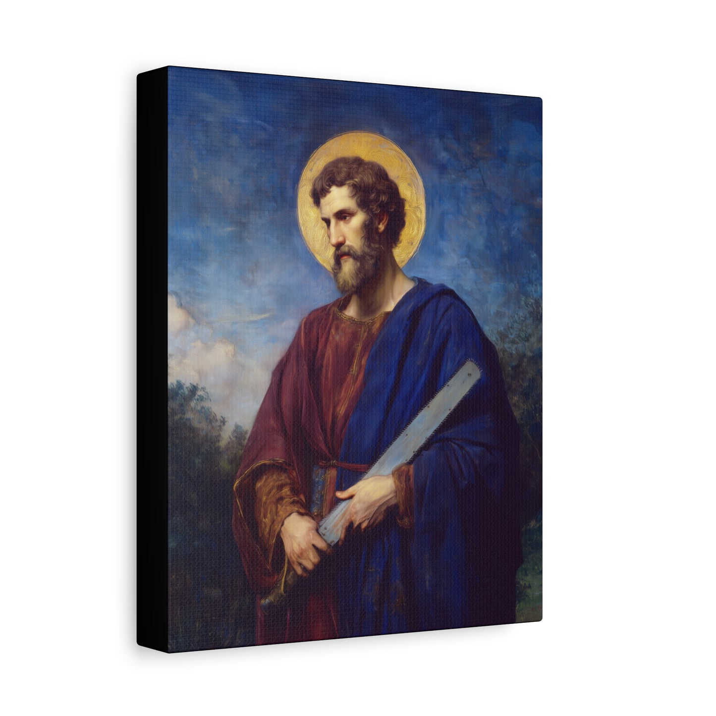 Saint Simon the Apostle  - Gallery Wrapped Canvas - Print - Religious Art for your Home - Catholic Art
