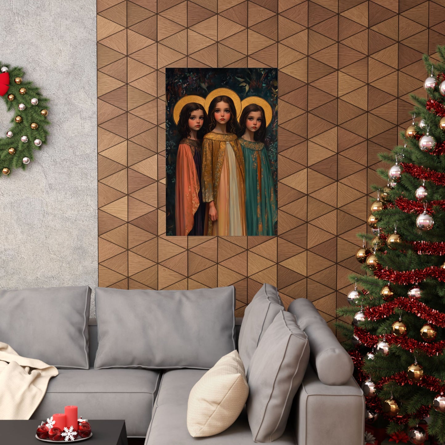 Saints Faith, Hope and Charity - Sanctified Souls Print - Multiple Sizes - Premium Matte Vertical Posters - Sister Saints