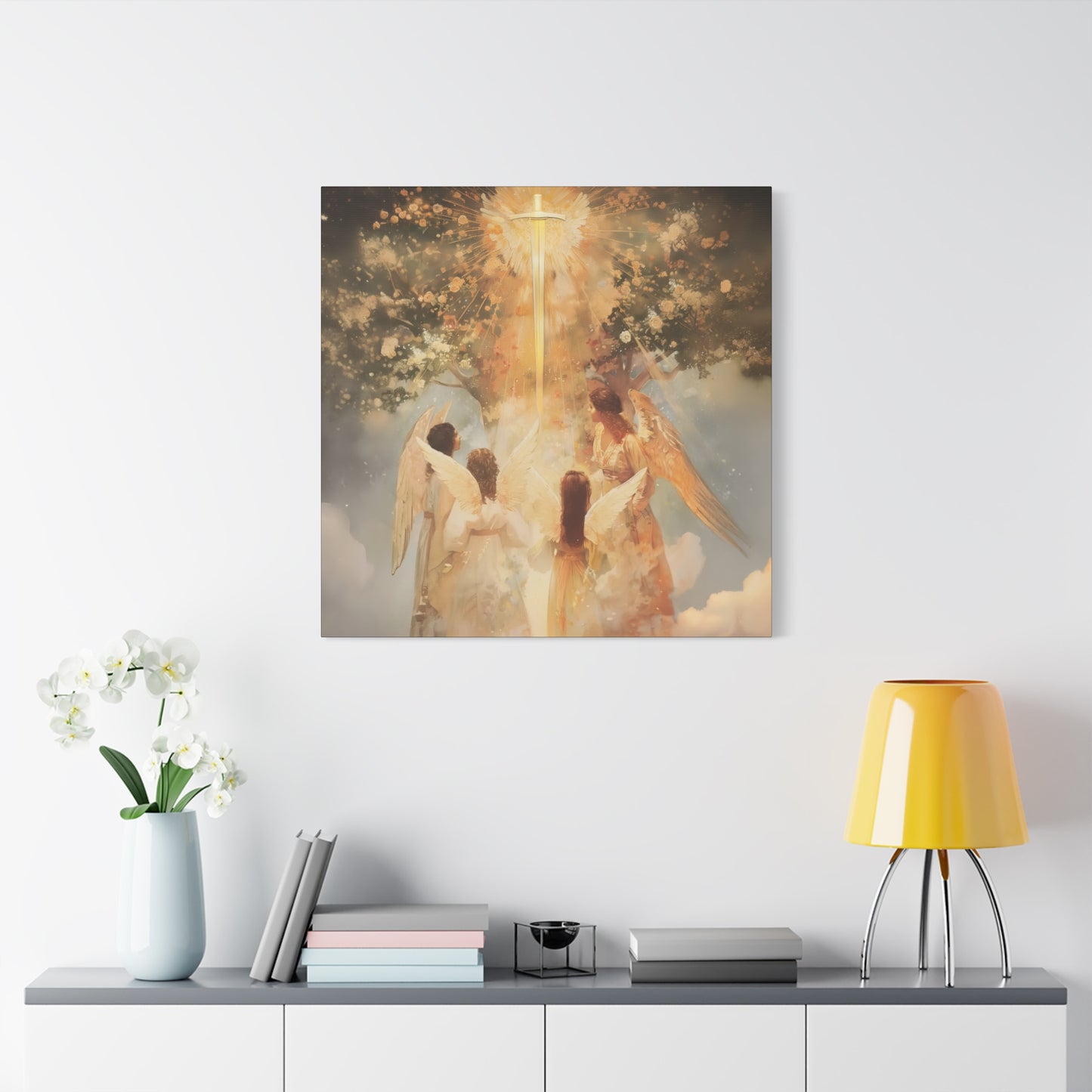The Watchers of the First Dawn - Guardians of Eden - Gallery Wrapped Canvas - Print - Religious Art for your Home - Catholic Art