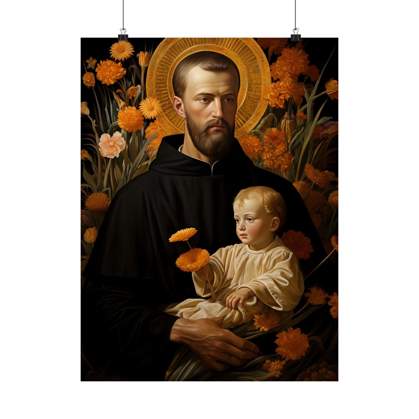 Saint Cajetan - Sanctified Souls Print - Multiple Sizes - Premium Matte Vertical Posters
