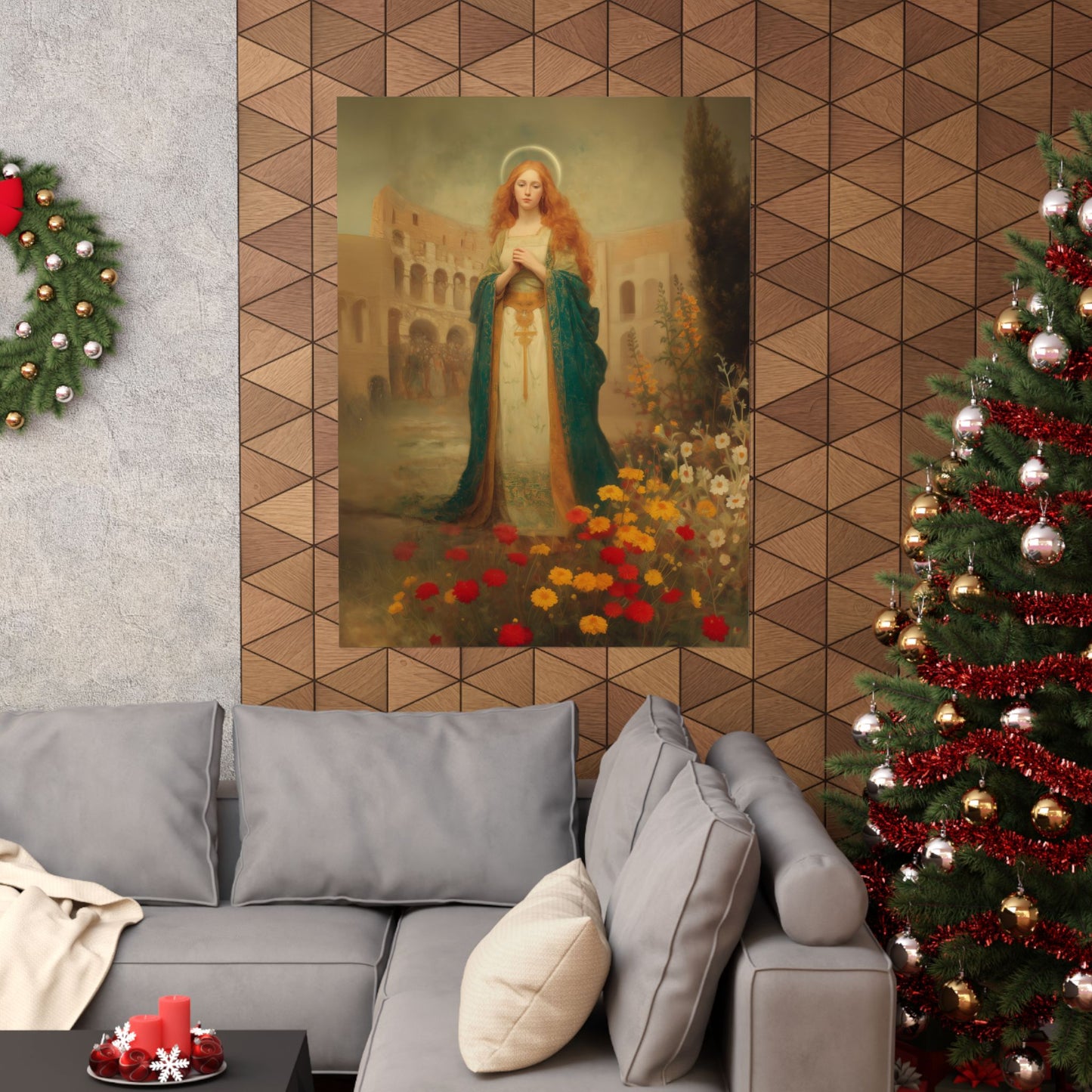 Saint Justina -  Catholic Art - Multiple Sizes - Premium Posters - Catholic Art - Christian Home - Catholic Saint Art