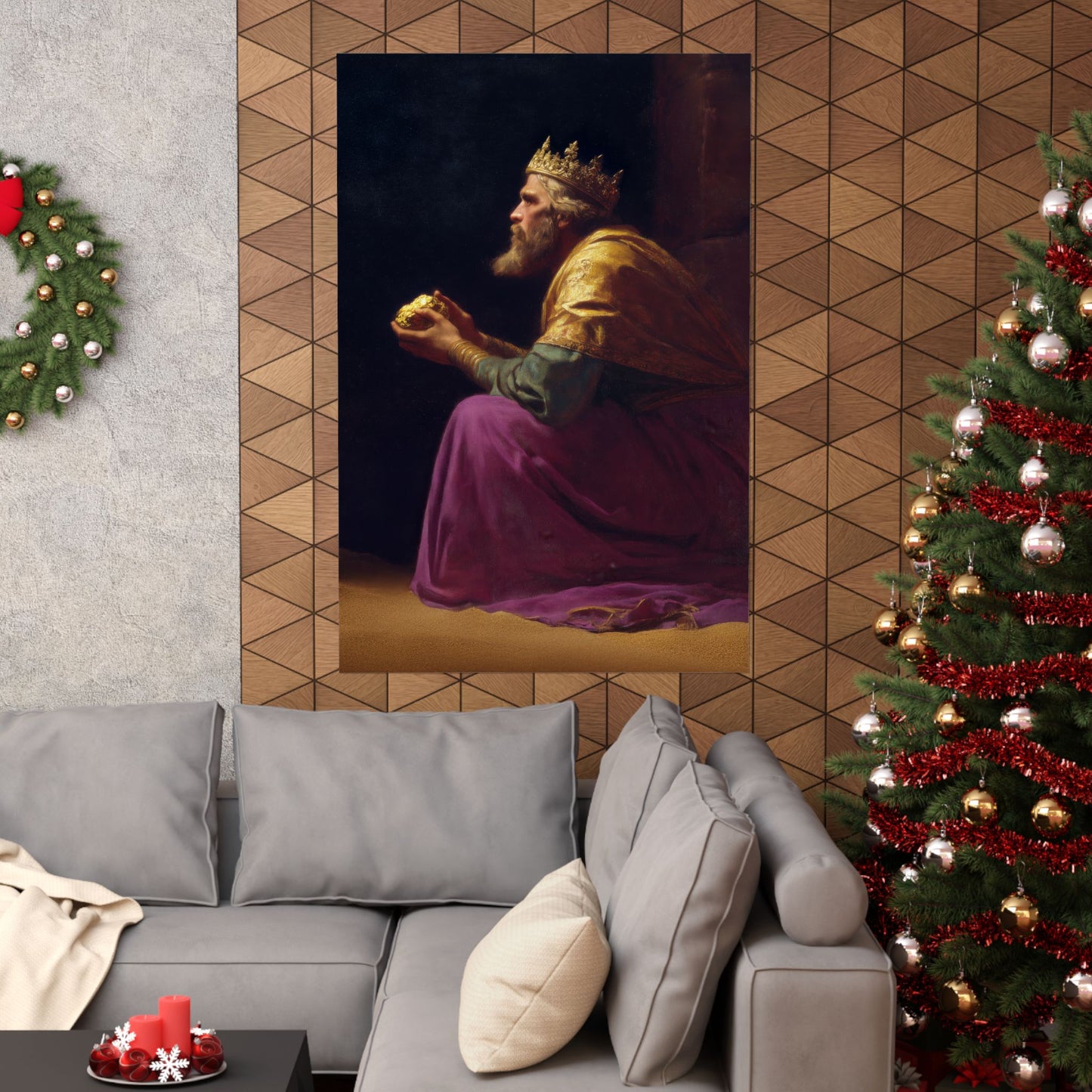 Melchior and the Gift Fit for a King - 3 Wise Men - Sanctified Souls Print - Multiple Sizes - Premium Matte Vertical Posters