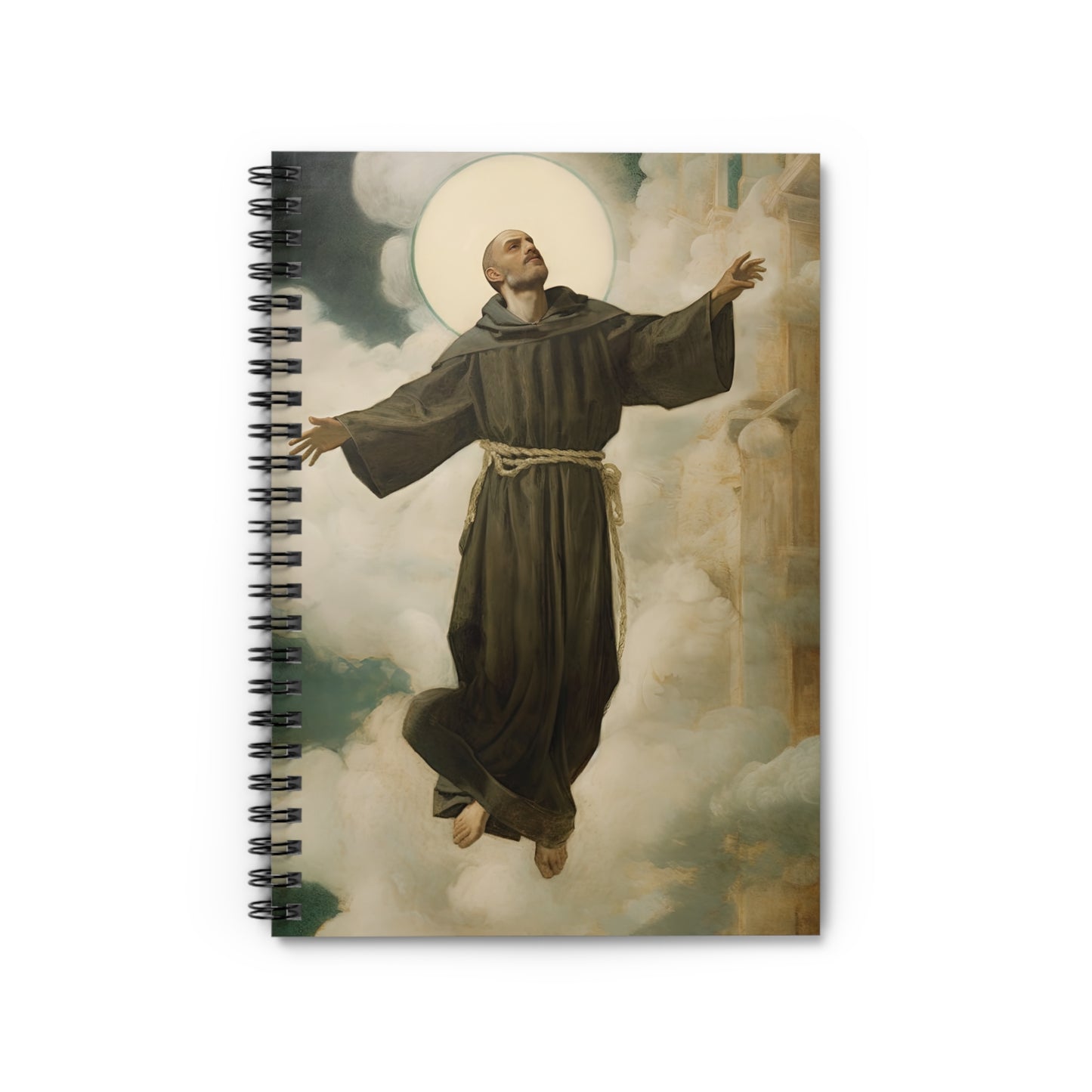 Saint Joseph of Cupertino Journal - Sanctified Souls Art - Religious Based Notebook - Spiral Notebook - Ruled Line