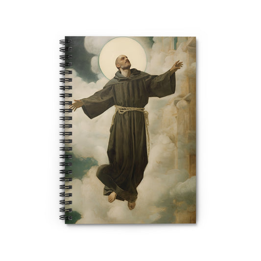 Saint Joseph of Cupertino Journal - Sanctified Souls Art - Religious Based Notebook - Spiral Notebook - Ruled Line