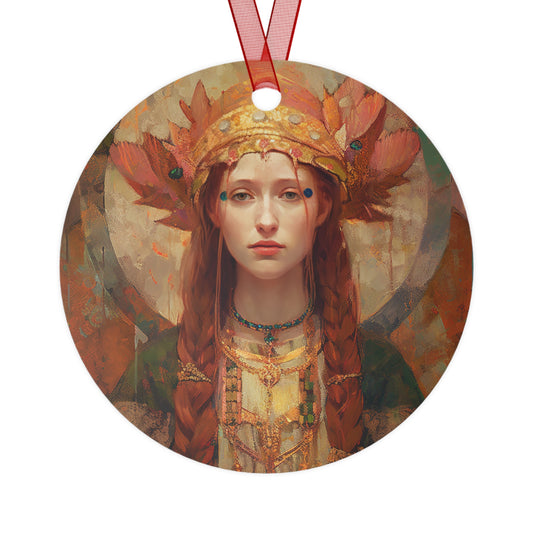 Saint Margaret of Scotland - Religious Holiday Christmas Ornament and Keepsake - Double sided Keepsake Religious Ornament
