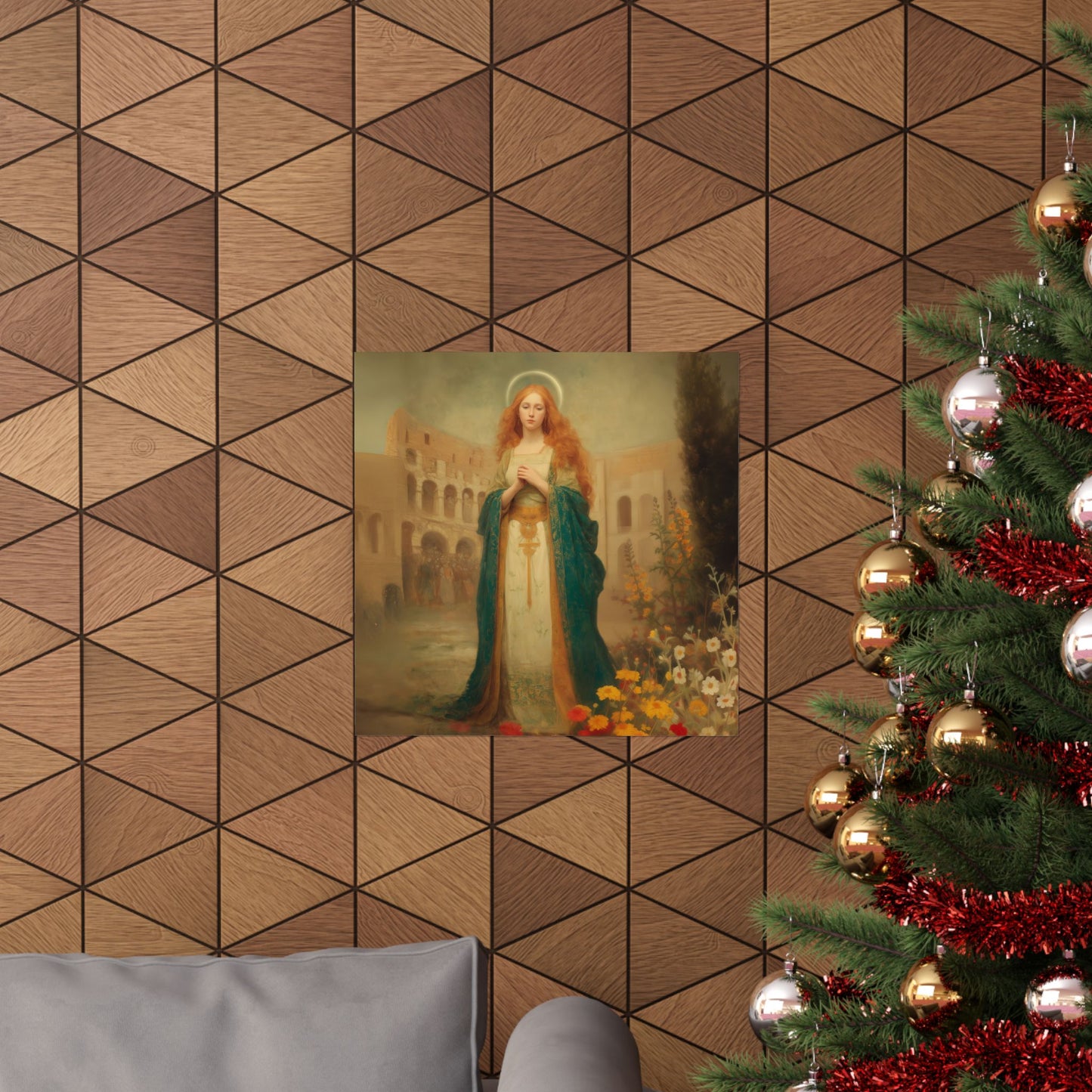 Saint Justina -  Catholic Art - Multiple Sizes - Premium Posters - Catholic Art - Christian Home - Catholic Saint Art