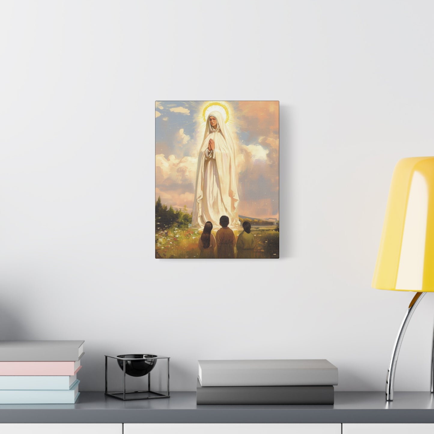Our Lady of Fátima - Gallery Wrapped Canvas - Print - Religious Art for your Home - Catholic art print - prayer room art
