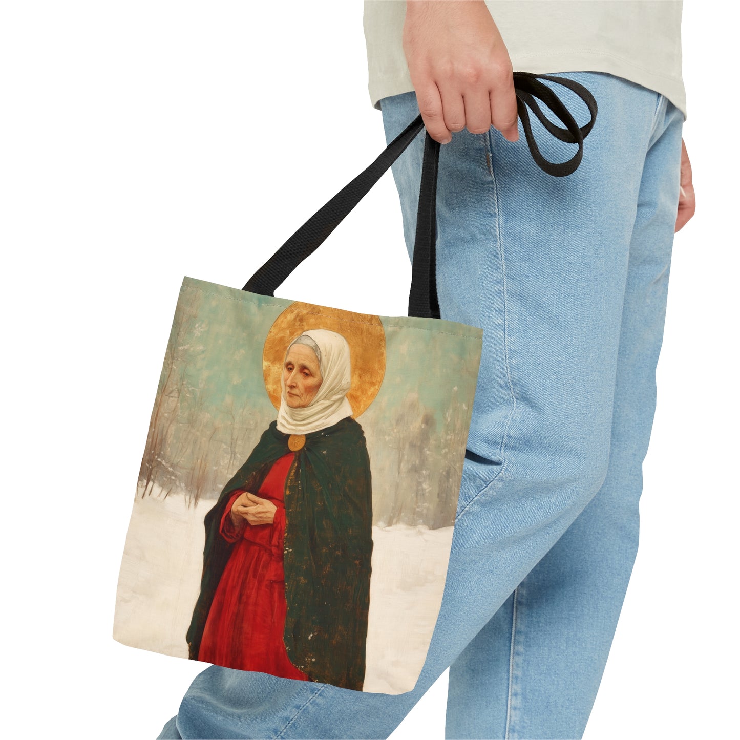 Saint Xenia - Russian Saint Art - Tote Bag - Large Medium Small Faith Art Bag - Catholic Faith Purse