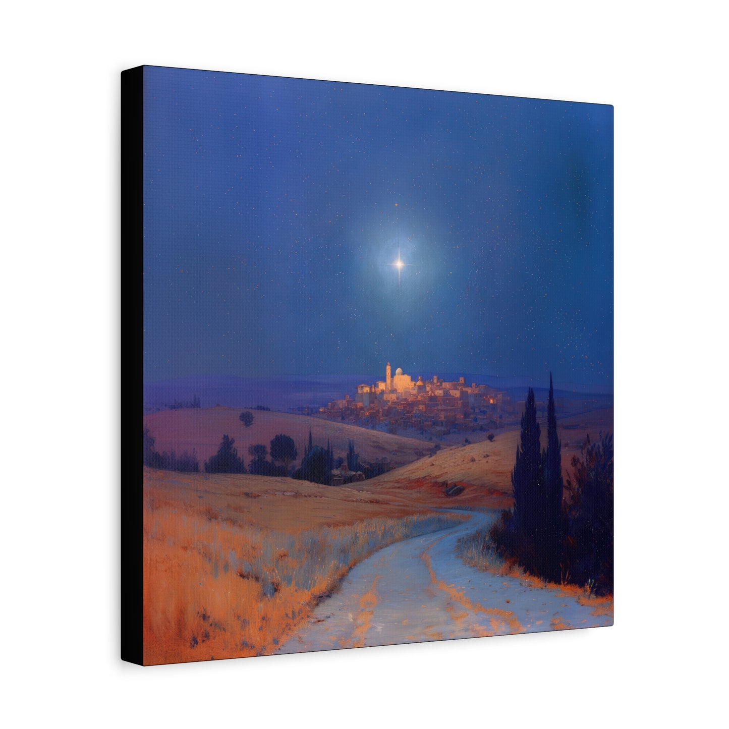 Bethlehem Wrapped in the Light of His Coming - Gallery Wrapped Canvas - Print - Religious Art for your Home - Catholic