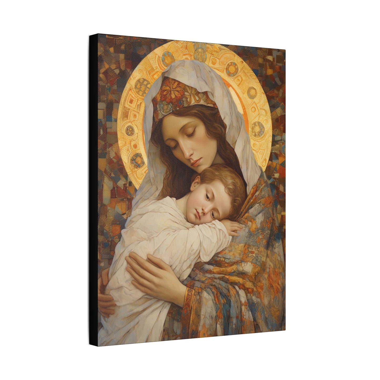 Cradle of Grace - Madonna and Christ Child - Museum Wrapped Canvas - Sanctified Souls Print - Religious Art for your Home - The Virgin Mary
