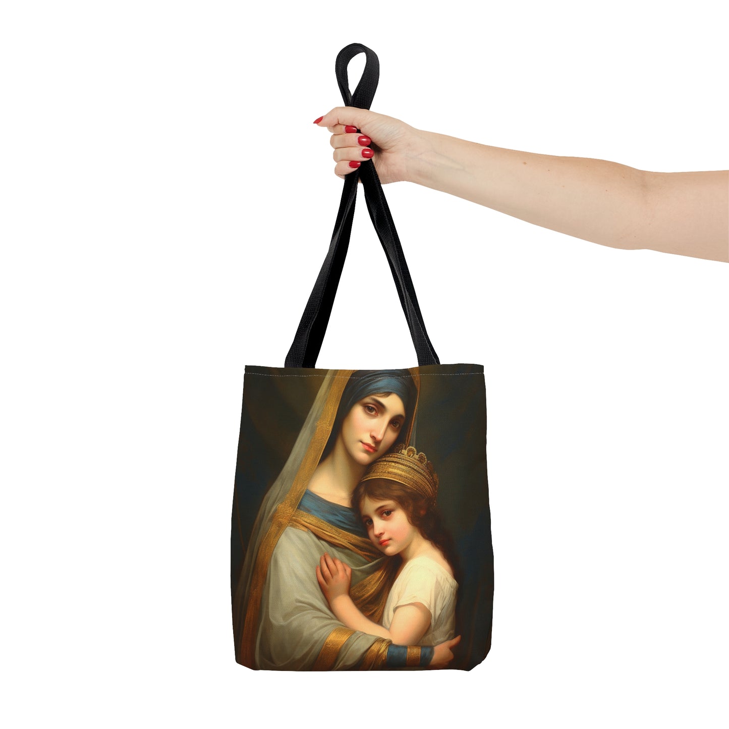 Saint Anne and Young Mother Mary  Tote Bag - Large Medium Small Faith Art Bag - Re usable Tote Purse - Double Sided - Catholic Art Bag