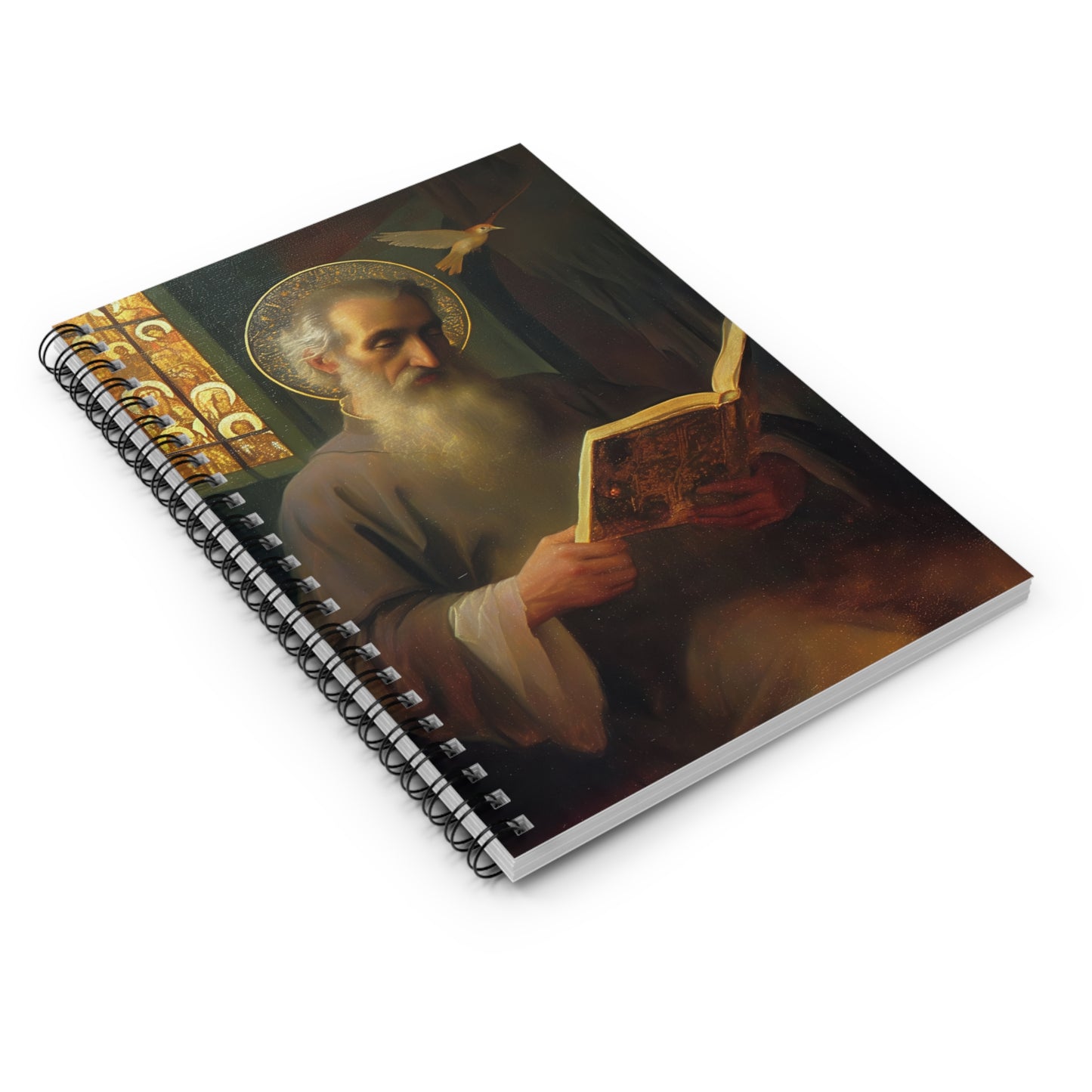 Saint Issac of Armenia - Sanctified Souls Art - Religious - Spiral Notebook - Ruled - Catholic - Devotional Journal - Journal Diary