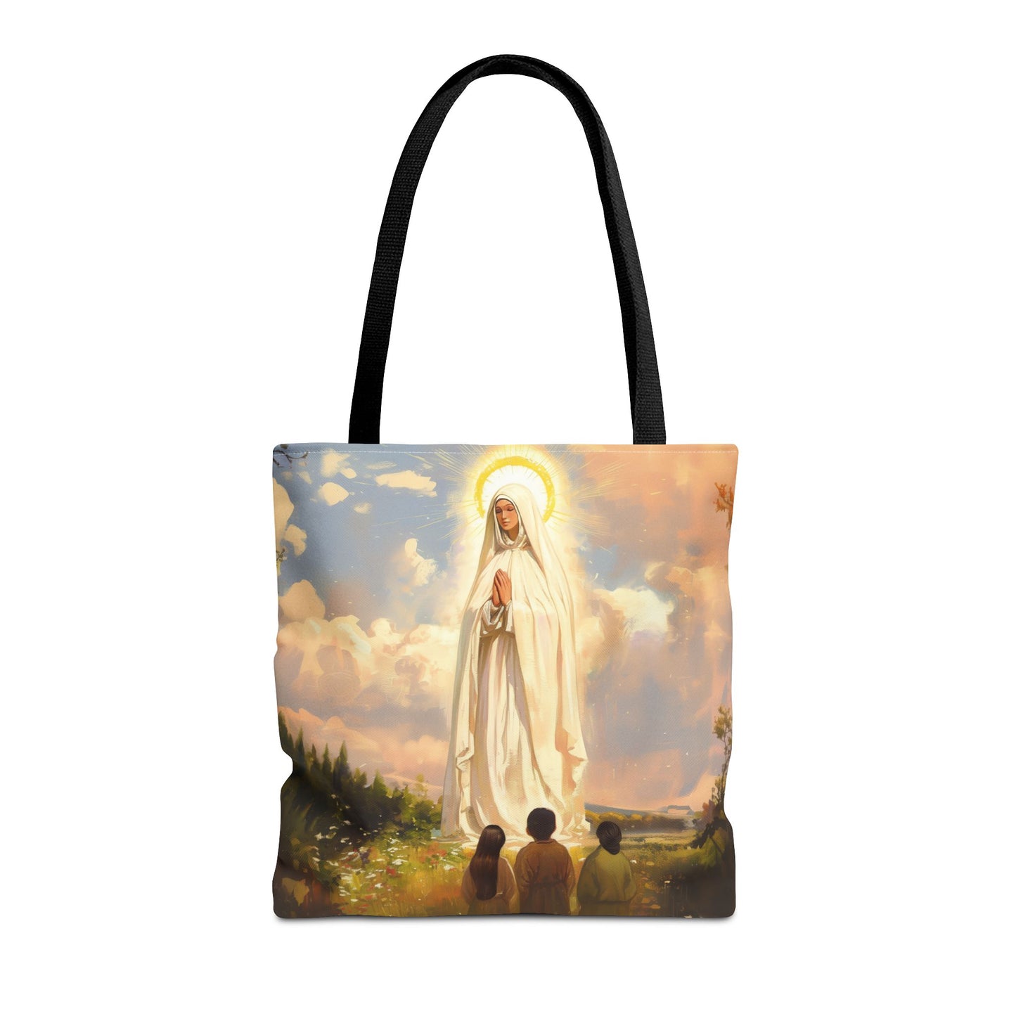 Our Lady of Fátima Tote Bag - Large Medium Small Faith Art Bag - Catholic Faith Purse - Religious Carry All Reusable Tote Bag