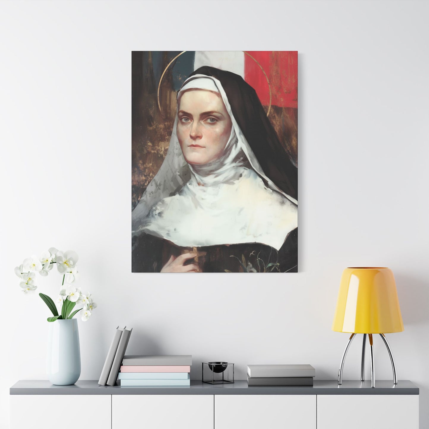 Saint Jeanne-Antide Thouret - Museum Wrapped Canvas - Print - Religious Art for your Home - Christian print - Prayer Room Art - Catholic