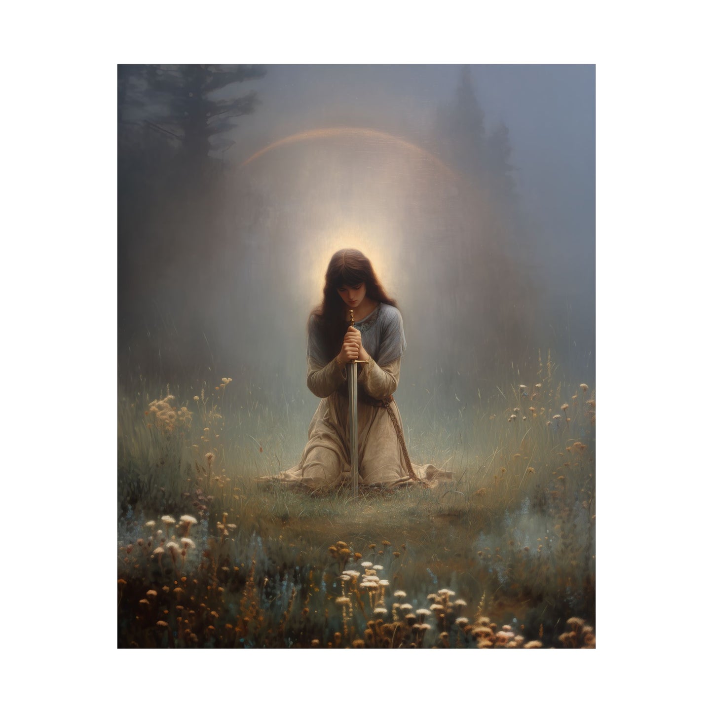 Saint Joan of Arc - Sanctified Souls Print - Multiple Sizes - Premium Posters - Catholic Art - Christian Home Decor Artwork