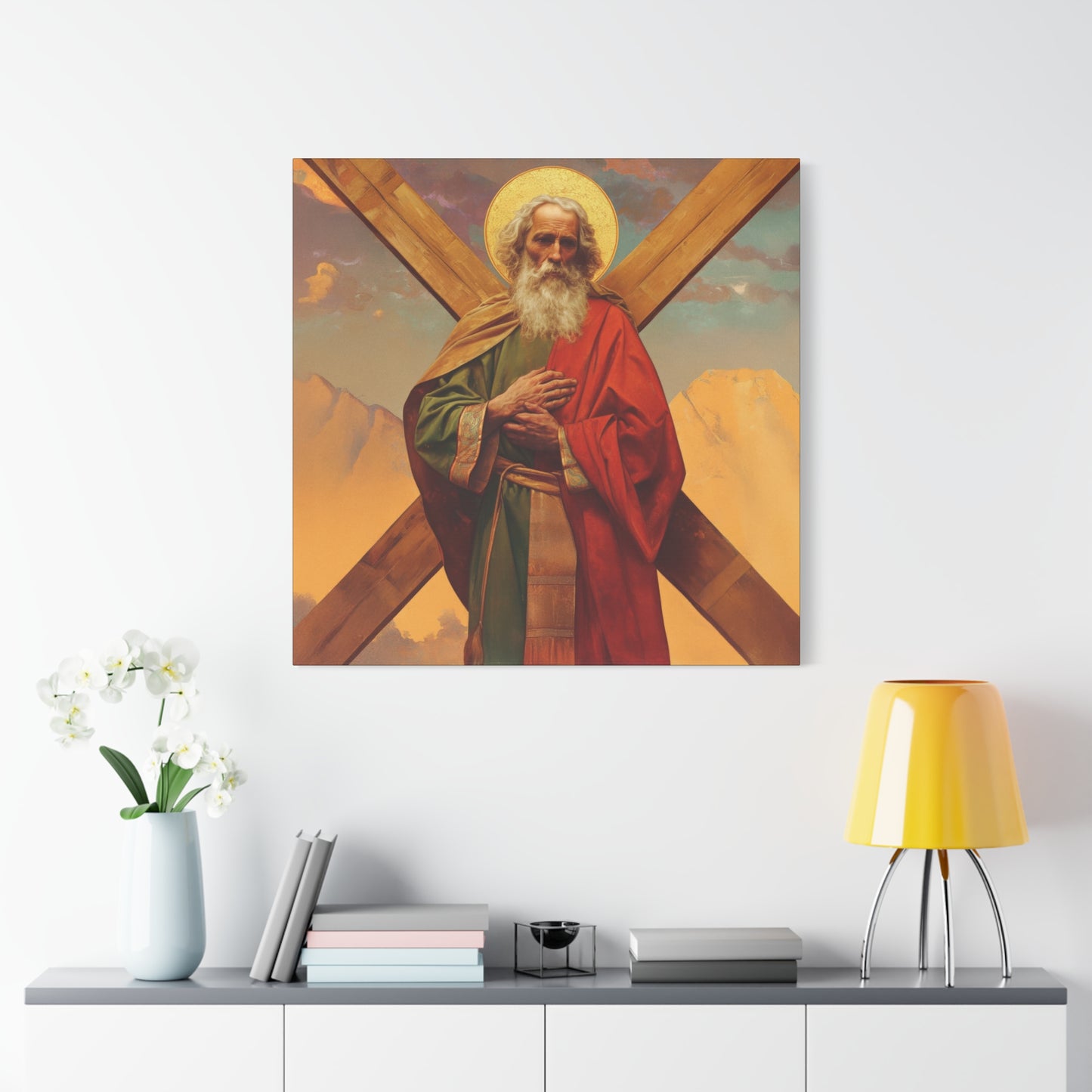 Saint Andrew the Apostle - Gallery Wrapped Canvas - Print - Religious Art for your Home - Catholic