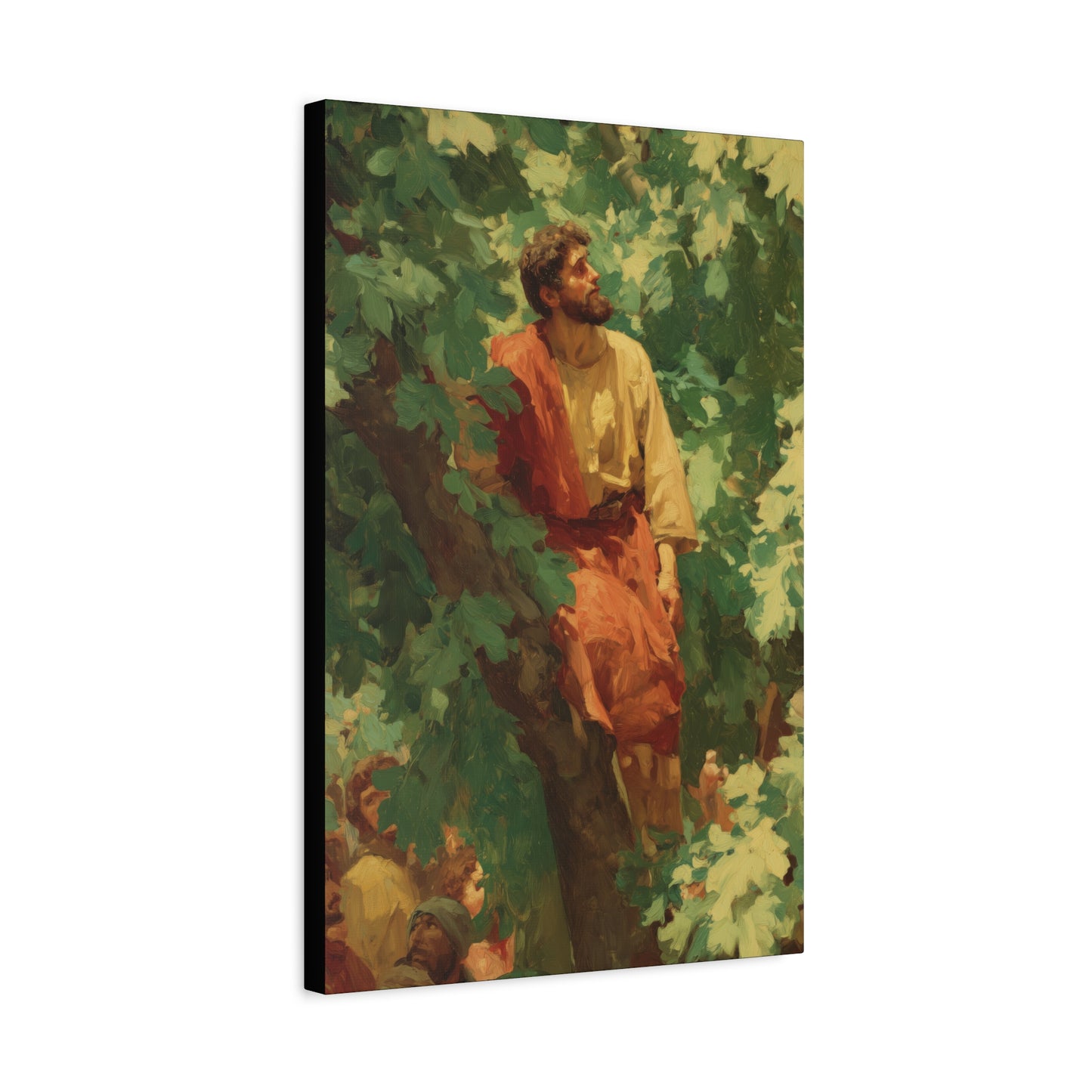 Zacchaeus - Gallery Wrapped Canvas - Print - Religious Art for your Home - Catholic Art Print