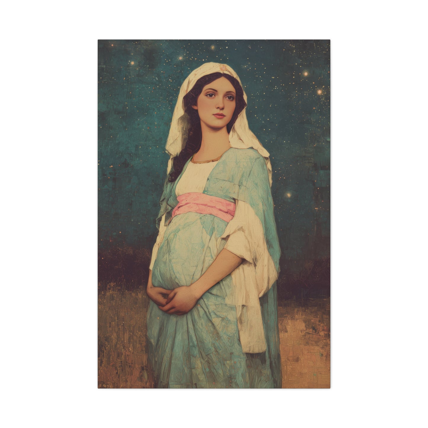 Our Lady of 'O' - Our Lady of Expectation - Mother Mary - Marian Art - Gallery Wrapped Canvas - Print - Catholic Art Print