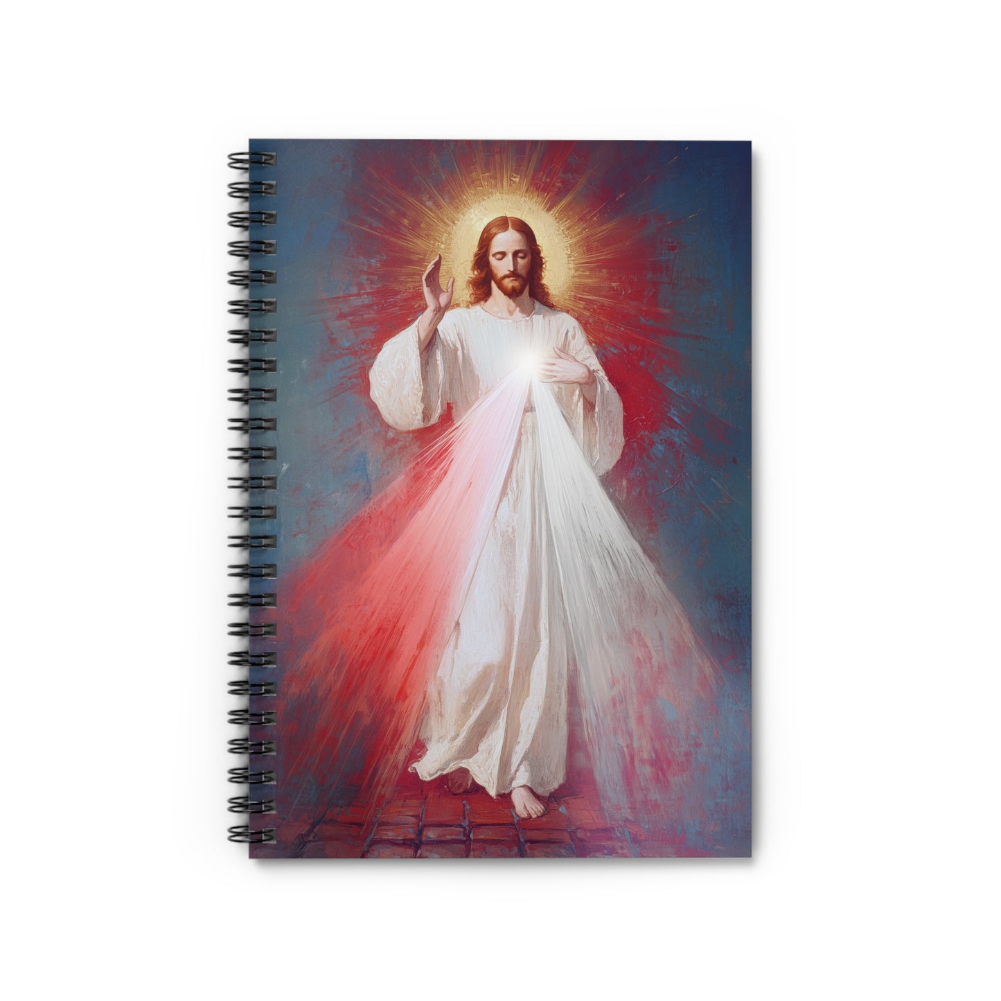 The Divine Mercy - Our Lord Jesus Christ - Journal - Sanctified Souls Art - Religious Based Notebook - Spiral Notebook