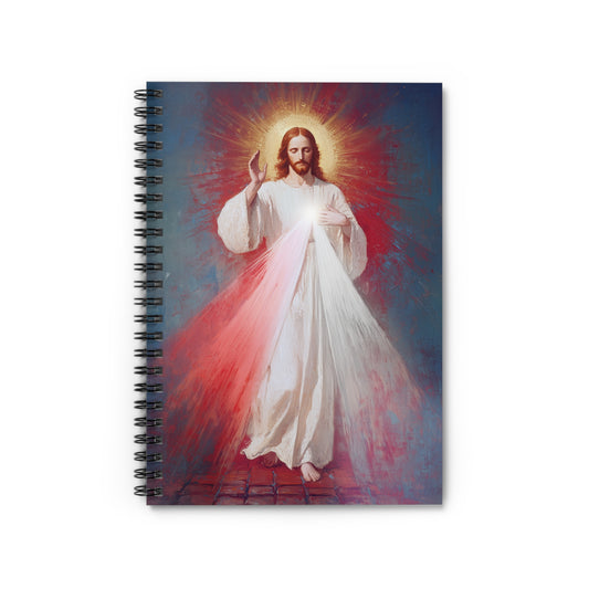 The Divine Mercy - Our Lord Jesus Christ - Journal - Sanctified Souls Art - Religious Based Notebook - Spiral Notebook