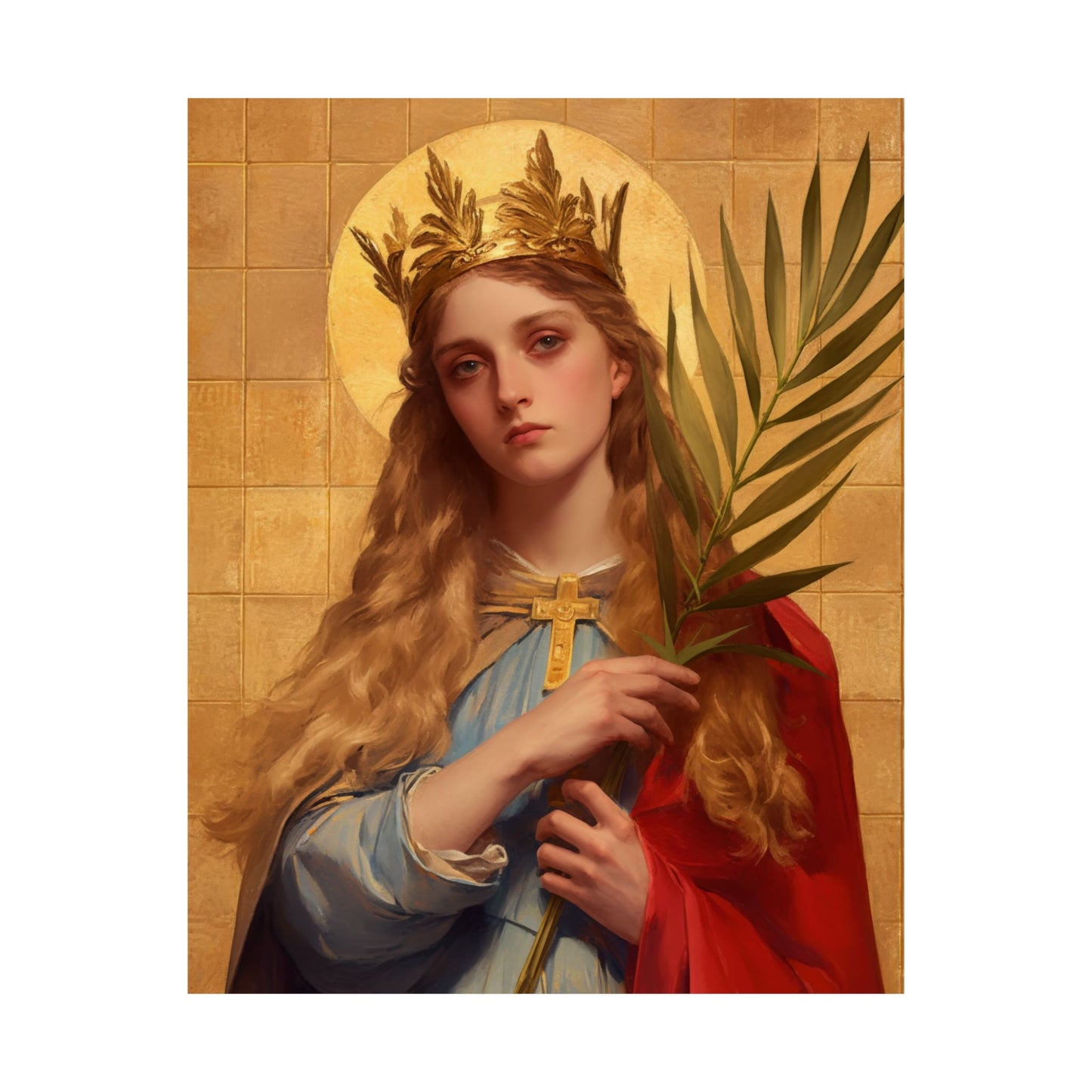 Saint Agrippina - Sanctified Souls Print - Multiple Sizes - Premium Matte Vertical Posters