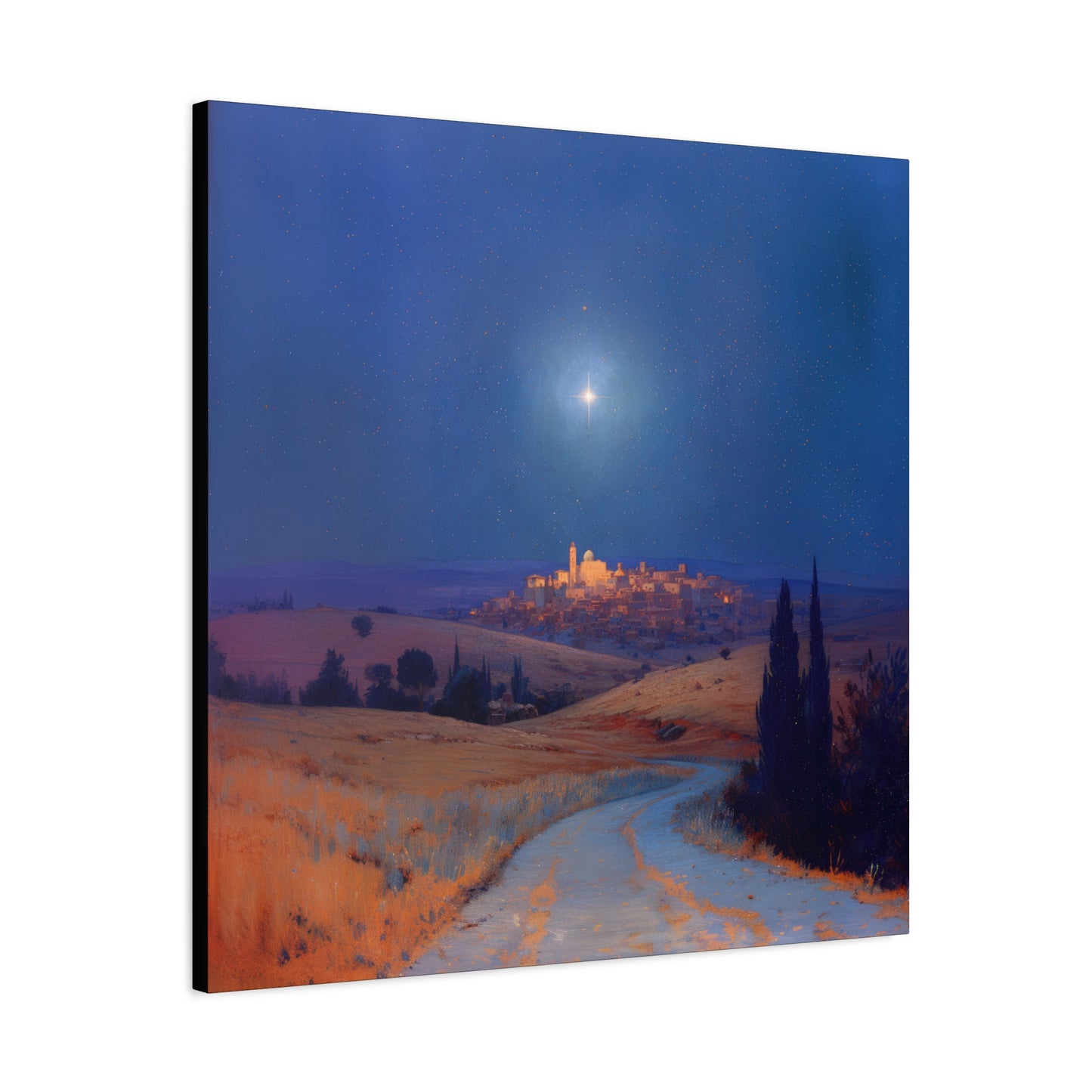 Bethlehem Wrapped in the Light of His Coming - Gallery Wrapped Canvas - Print - Religious Art for your Home - Catholic