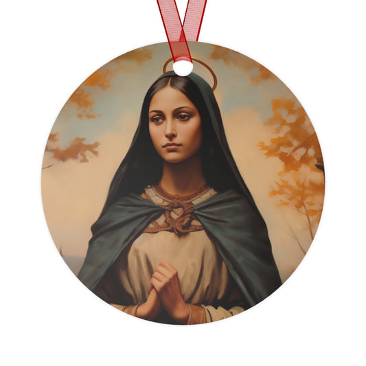 Saint Kateri Tekakwitha - Religious Holiday Christmas Ornament and Keepsake - Double sided Religious Ornament