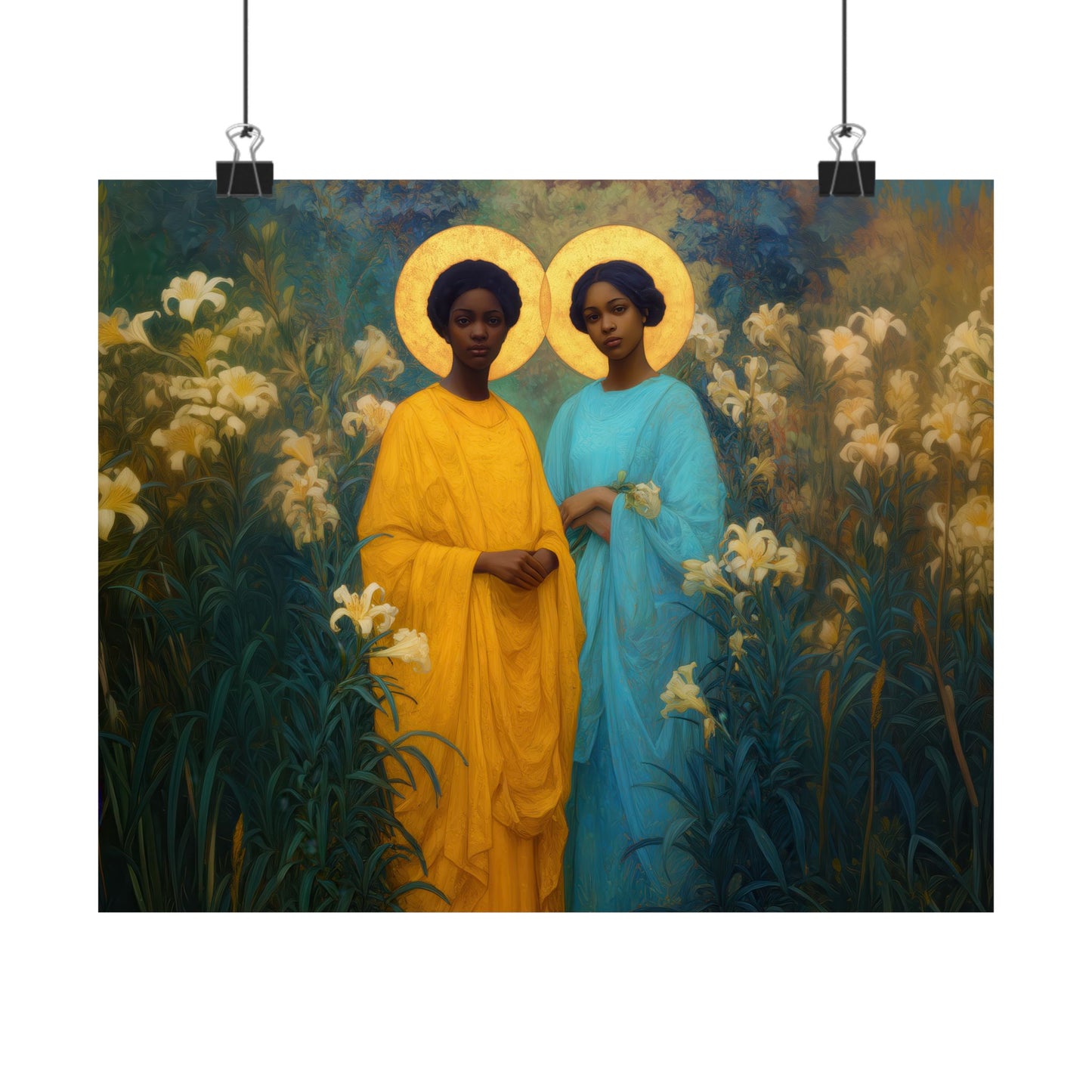 Saint Perpetua and Saint Felicity  - Sanctified Souls Print - Multiple Sizes - Premium Posters - Catholic Art - Christian Home Decor Artwork