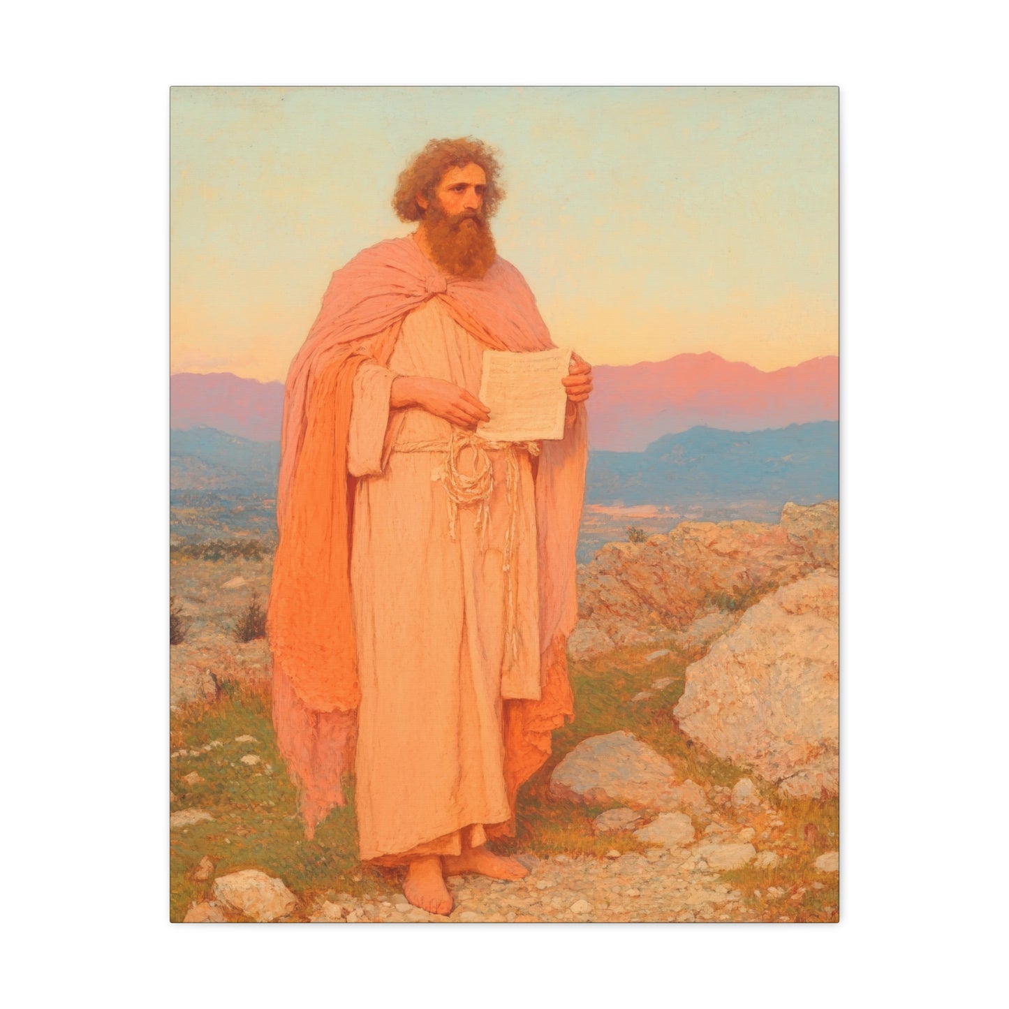 Obadiah - Keeper of the Lord's Warning and Mercy - Gallery Wrapped Canvas - Print - Religious Art for your Home - Catholic Art