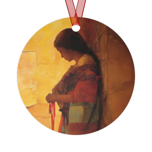 A Thread Through the Line of Christ - Rahab  - Ornament - Religious Holiday Christmas Ornament and Keepsake - Double sided