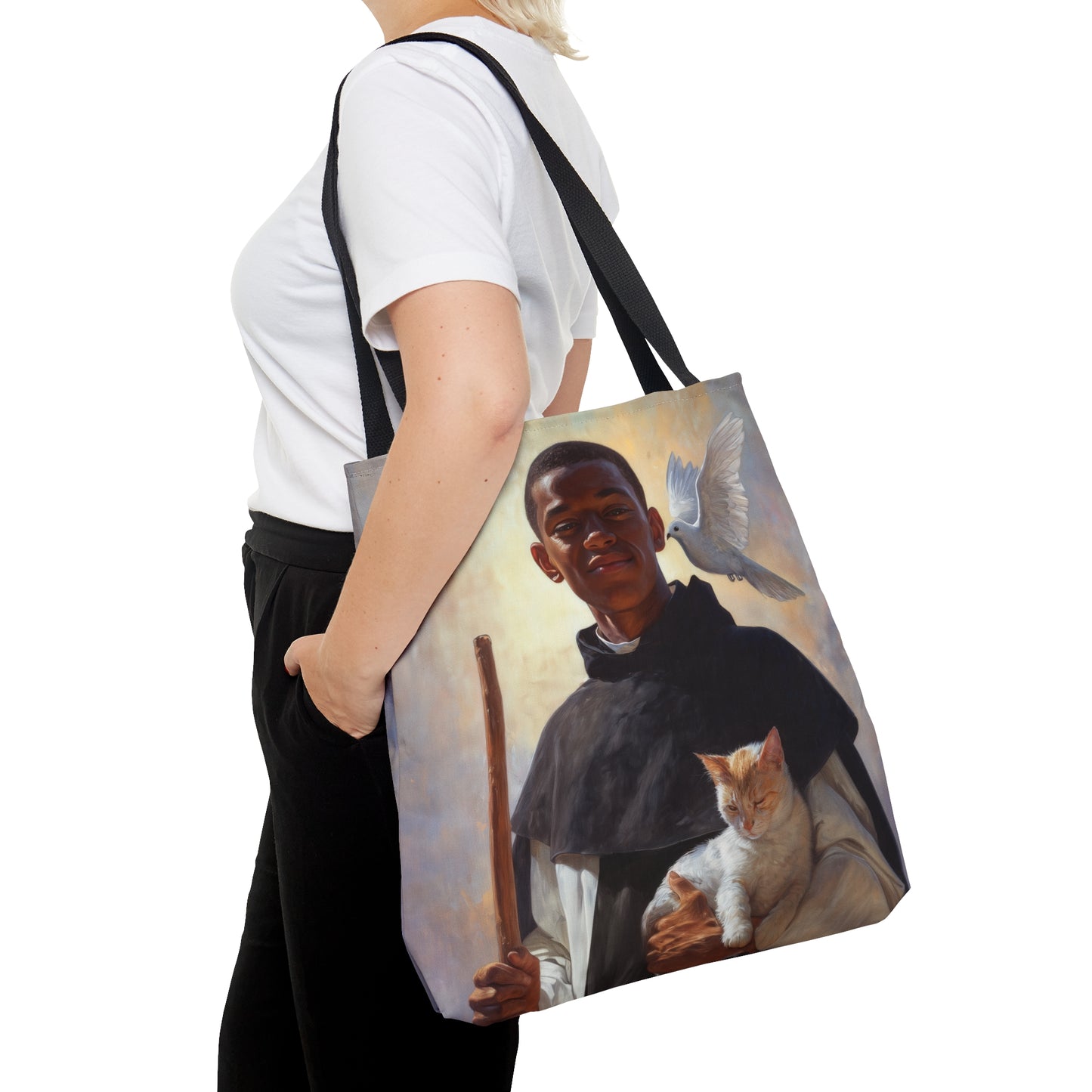 Saint Martin de Porres - Tote Bag - Large Medium Small Faith Art Bag - Catholic Faith Purse