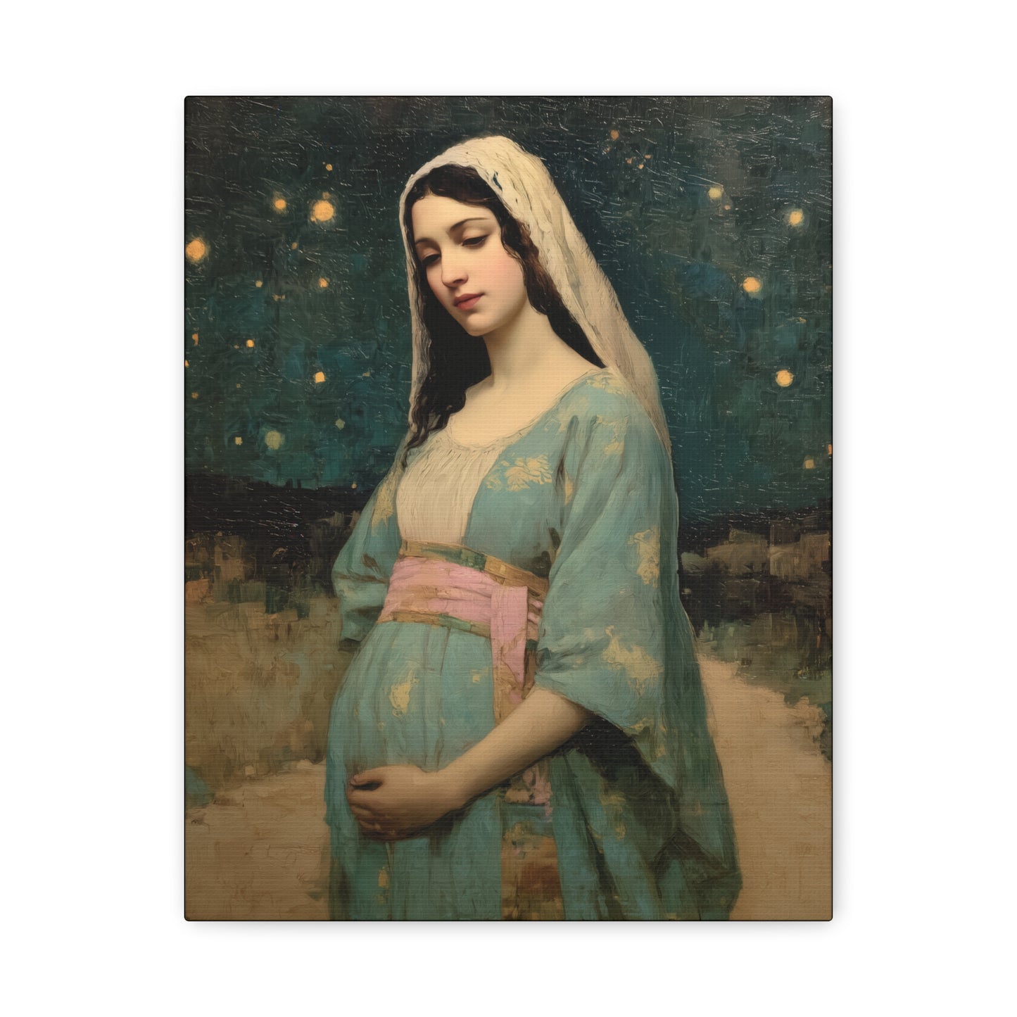 Our Lady of 'O' - Our Lady of Expectation - Mother Mary - Marian Art - Gallery Wrapped Canvas - Print - Catholic Art Print