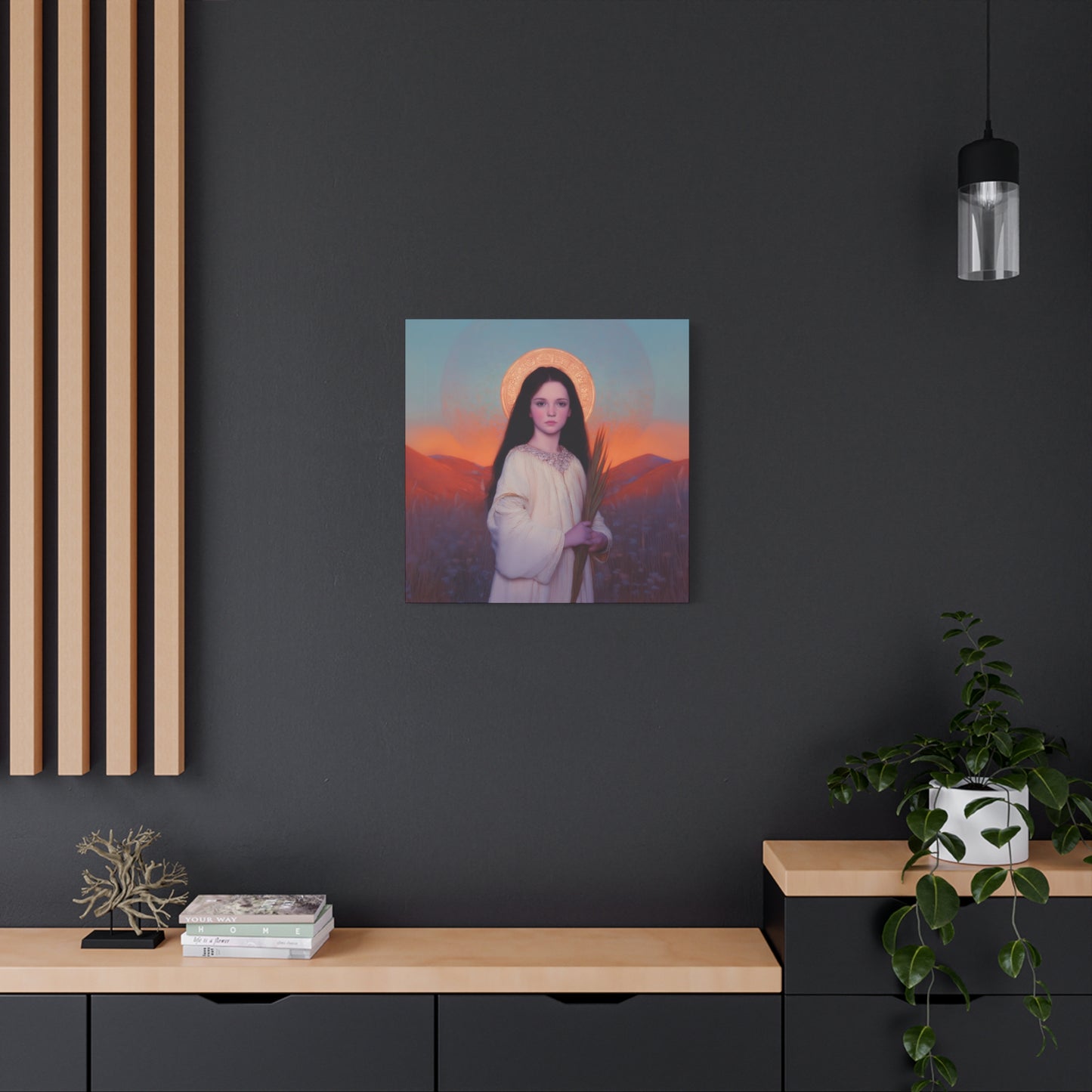 Saint Hope - Multiple Sizes - Catholic Home art - Museum Wrapped Canvas - Sanctified Souls Print - Martyr Saint