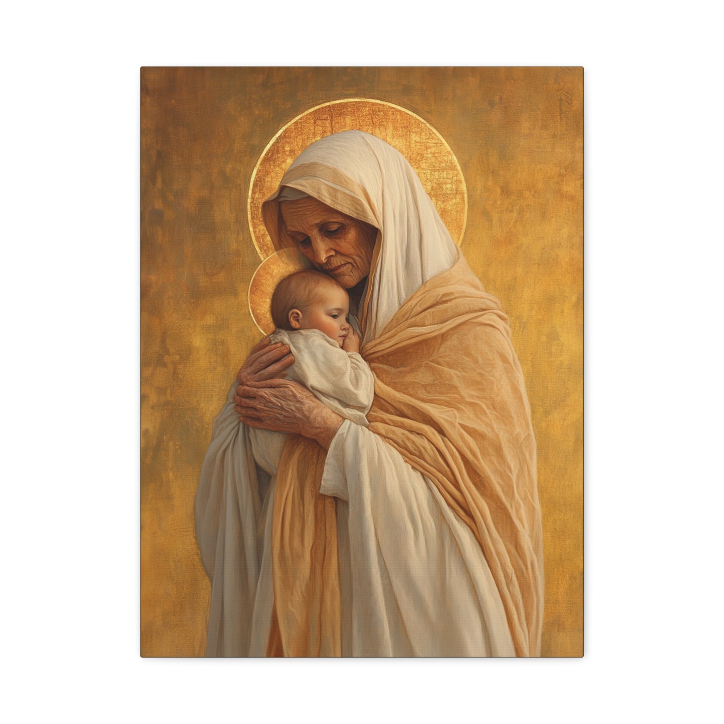 Saint Anna the Prophetess - Museum Wrapped Canvas - Print - Religious Art for your Home - Christian print - Prayer Room Art - Catholic