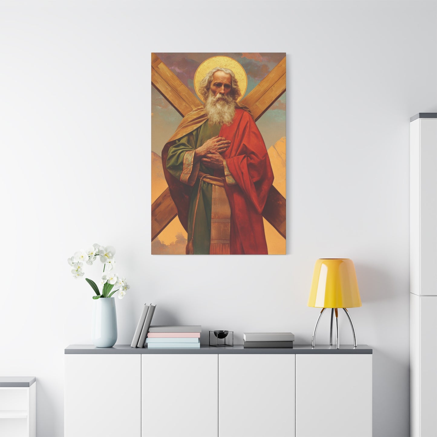 Saint Andrew the Apostle - Gallery Wrapped Canvas - Print - Religious Art for your Home - Catholic