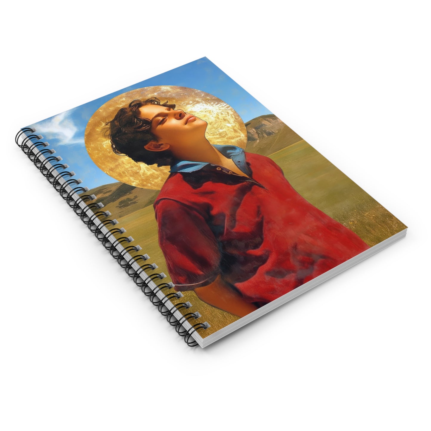 Saint Carlo Acutis  - Sanctified Souls Art - Religious Based Notebook - Spiral Notebook - Ruled Line