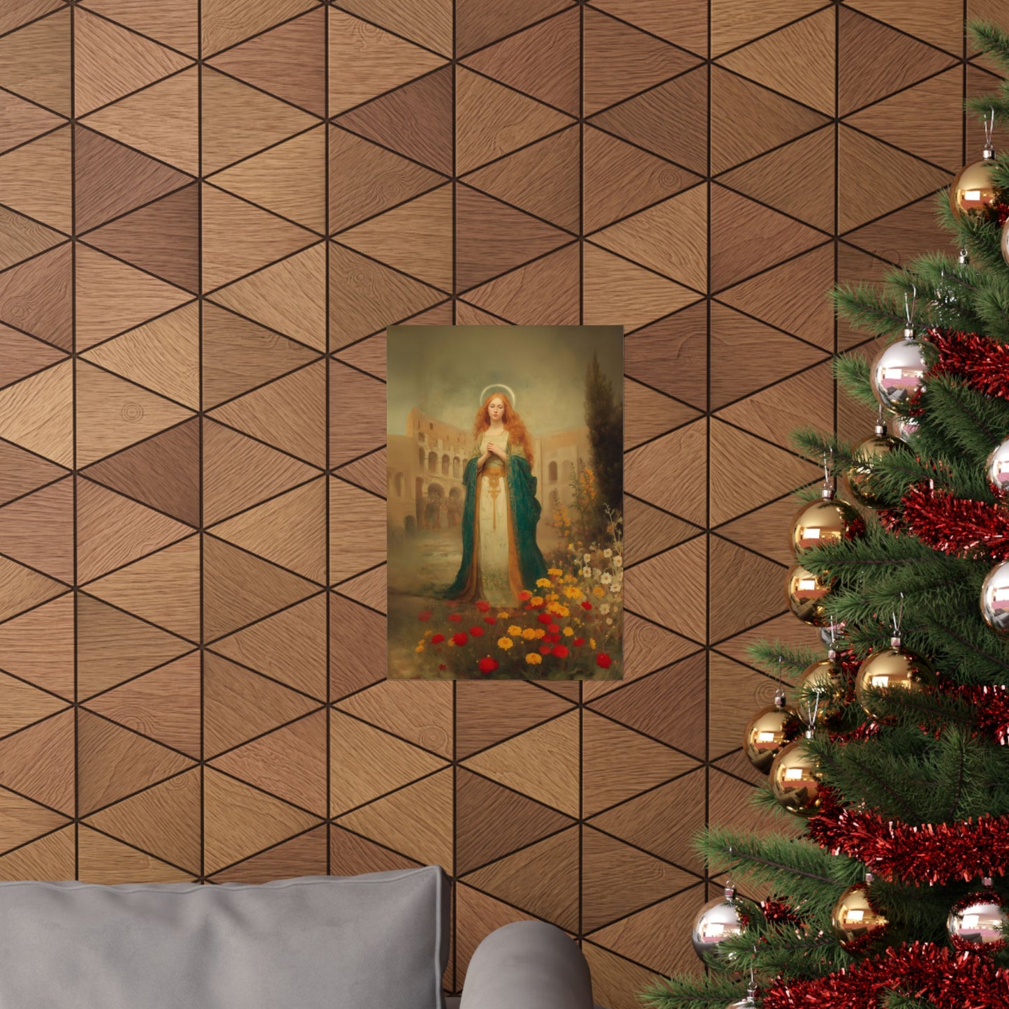 Saint Justina -  Catholic Art - Multiple Sizes - Premium Posters - Catholic Art - Christian Home - Catholic Saint Art