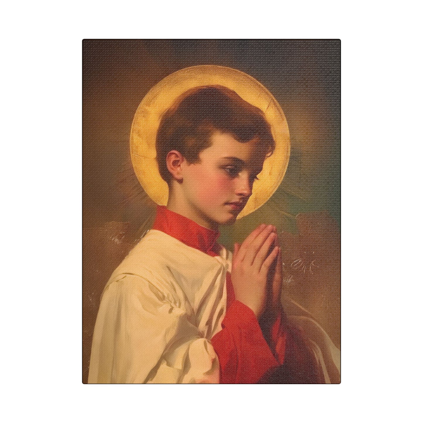Saint Dominic Savio - Museum Wrapped Canvas - Print - Religious Art for your Home - Christian print - Prayer Room Art - Catholic