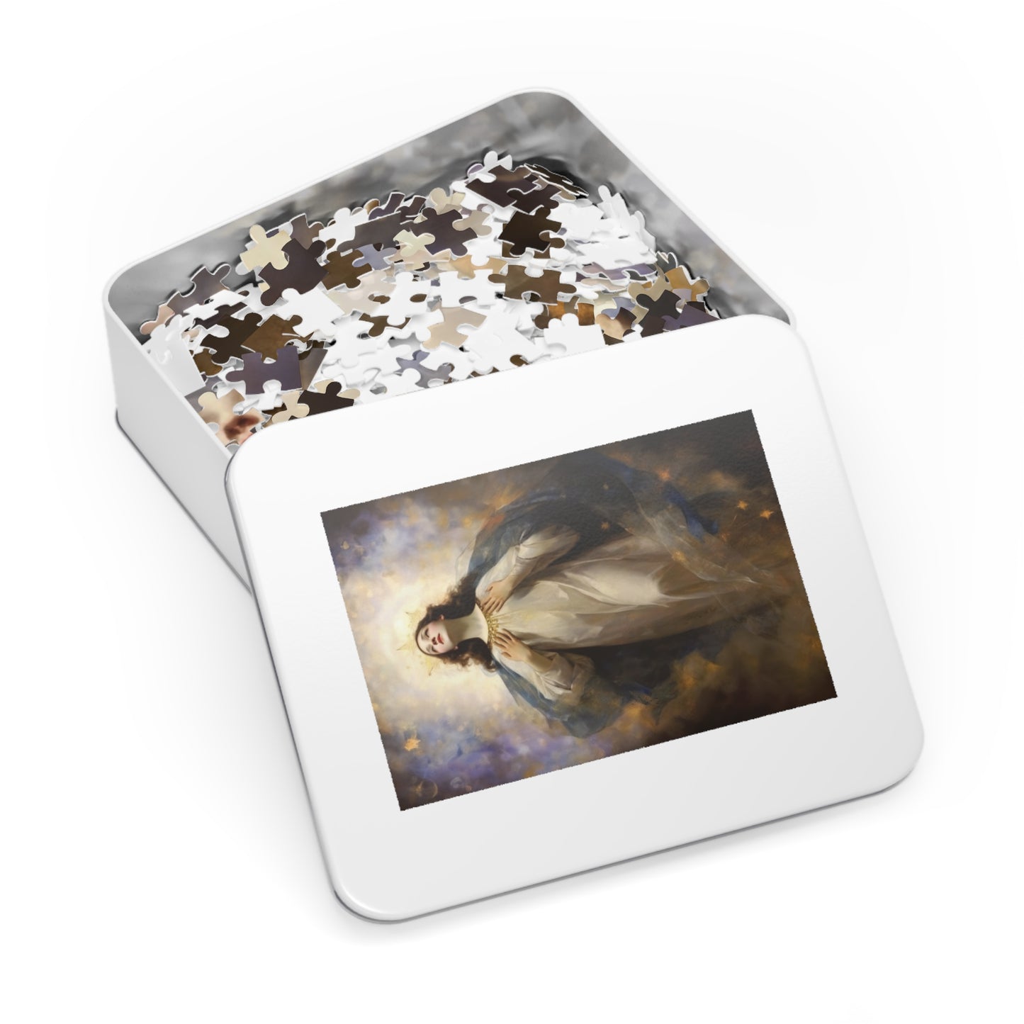 The Assumption of Mary - Puzzle and Keepsake Tin - Religious Jigsaw Puzzle (30, 110, 252, 500,1000-Piece) - Religious Puzzle