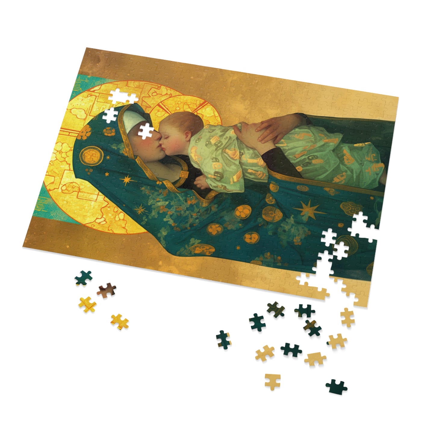 Peaceful Refuge - Mary and the Christ Child - Puzzle and Keepsake Tin - Religious (30, 110, 252, 500,1000) - Catholic Families