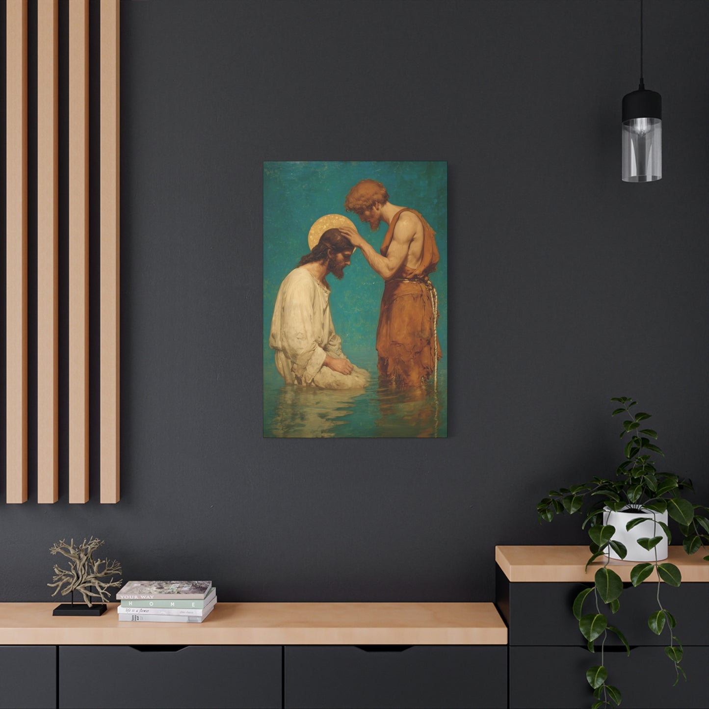 Saint John the Baptist, The Prophet and the Promise - Museum Wrapped Canvas - Print - Religious Art for your Home - Christian print