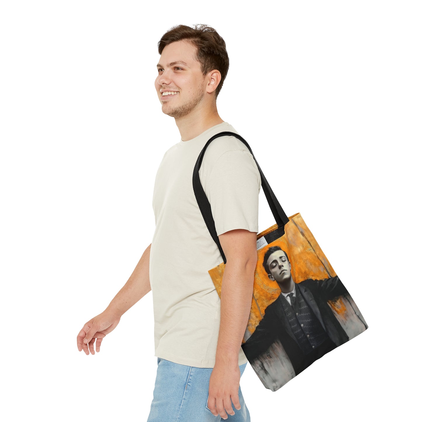 Blessed Miguel Pro Tote Bag - Large Medium Small Faith Art Bag - Catholic Faith Purse - Double Sided - Bible bag - Prayer Bag