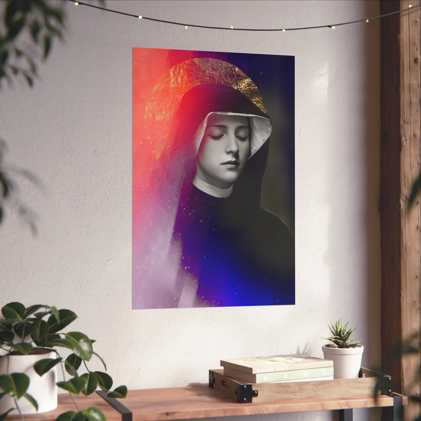 Saint Faustina Kowalska Poster Print - Sanctified Souls Print - Multiple Sizes - Premium Posters - Catholic Art for your home