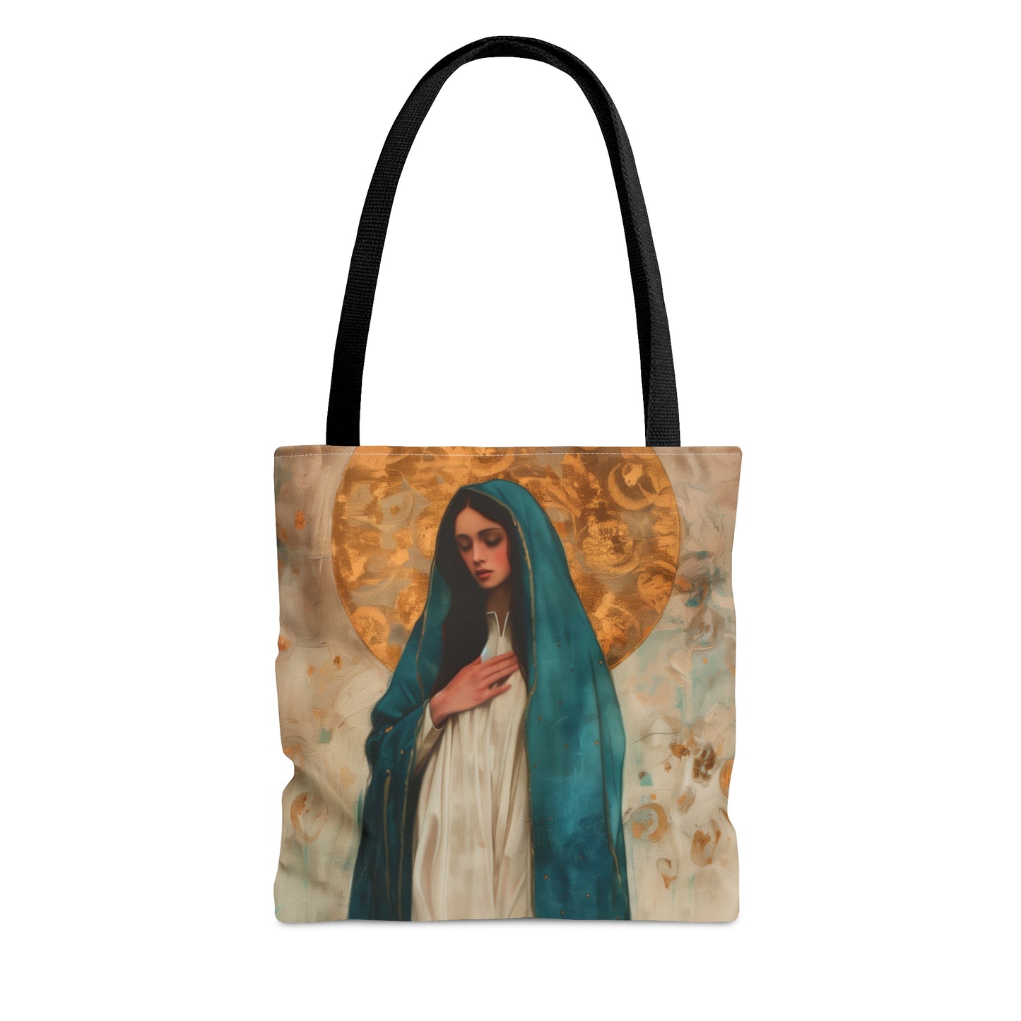 Serene Devotion - Mary's Compassionate Heart Tote Bag - Large Medium Small Faith Art Bag - Catholic Faith Purse - Religious Carry All