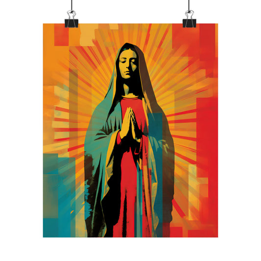 Our Lady of Guadalupe's Radiance  - Sanctified Souls Print - Multiple Sizes - Premium Matte Vertical Posters - Virgin Mary