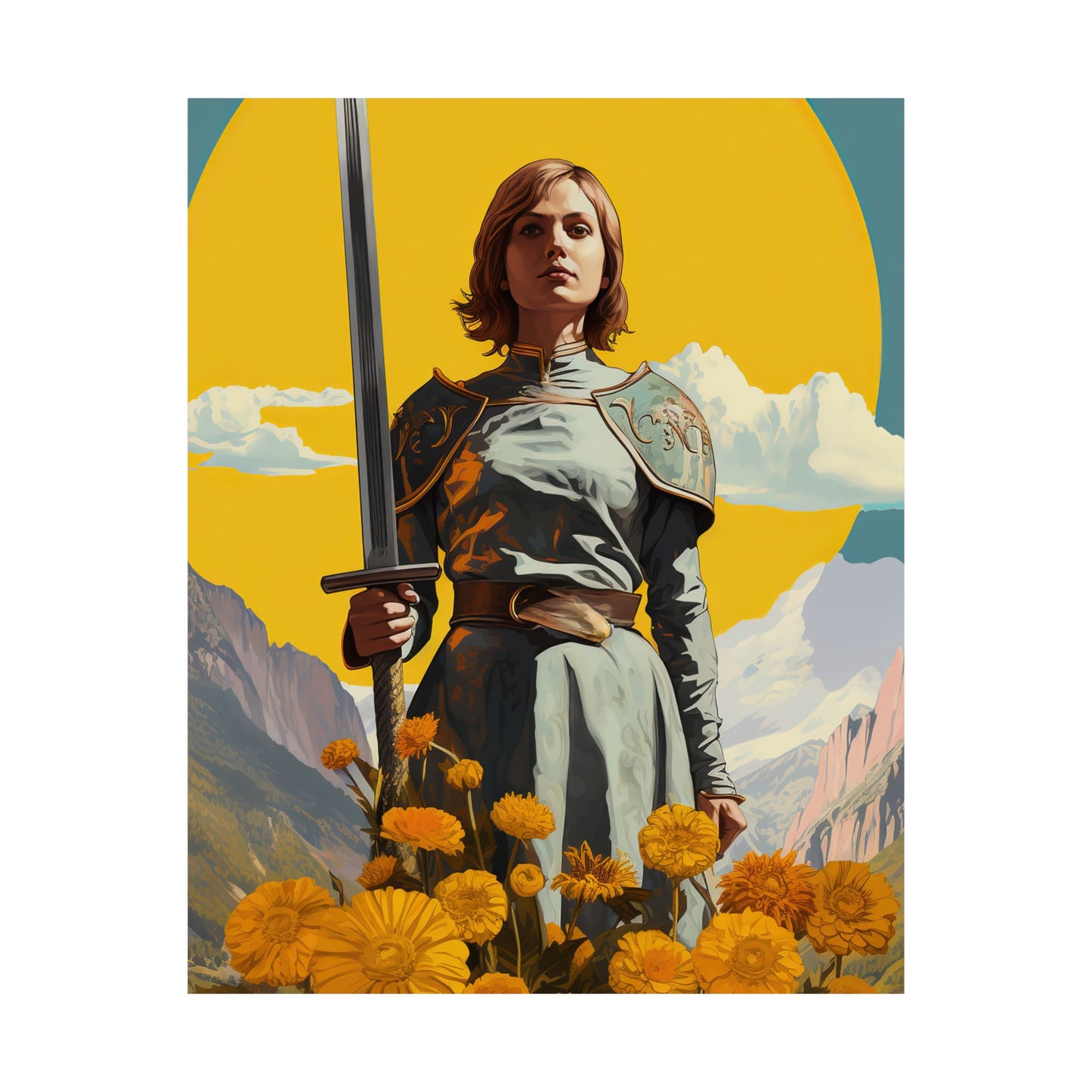 Saint Joan of Arc Print - Sanctified Souls Print - Multiple Sizes - Premium Matte Vertical Posters