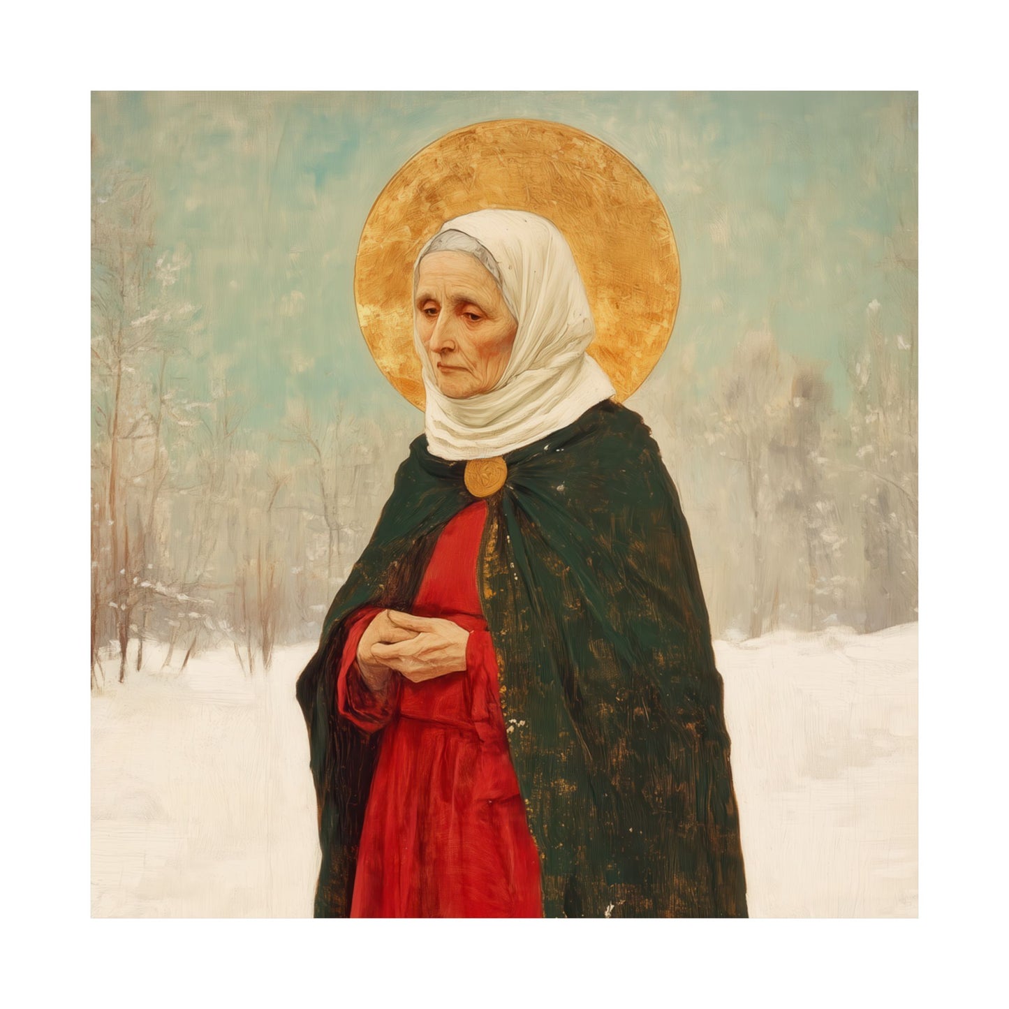 Saint Xenia - Russian Saint Art - Sanctified Souls Print - Multiple Sizes - Premium Matte Vertical Posters