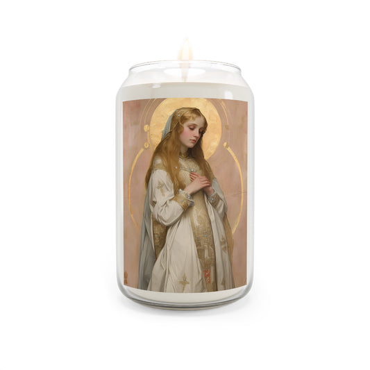 Saint Waldetrudis / Waltrude or Waudru Candle  - Scented Prayer Candle, 13.75oz - Religious Prayer Candle - Catholic Saint Candle