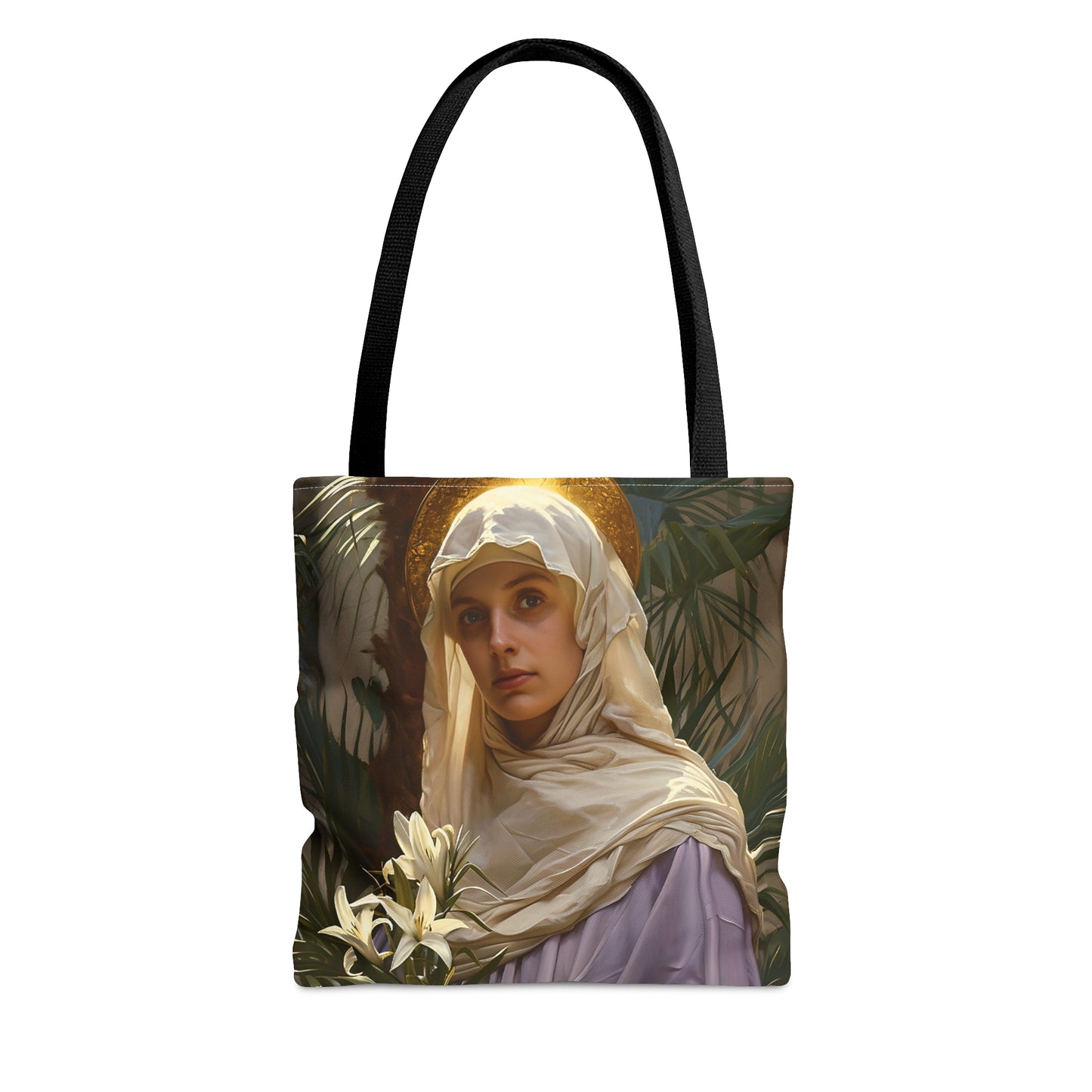 Saint Adele Tote Bag - Large Medium Small Faith Art Bag - Re usable Tote Purse - Double Sided - Catholic Art Bag